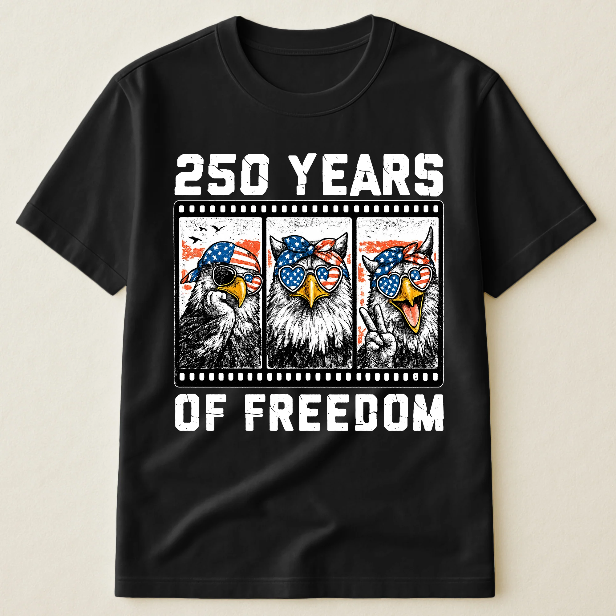 Funny Eagel 250 Years Happy -  Shirt - Image 9