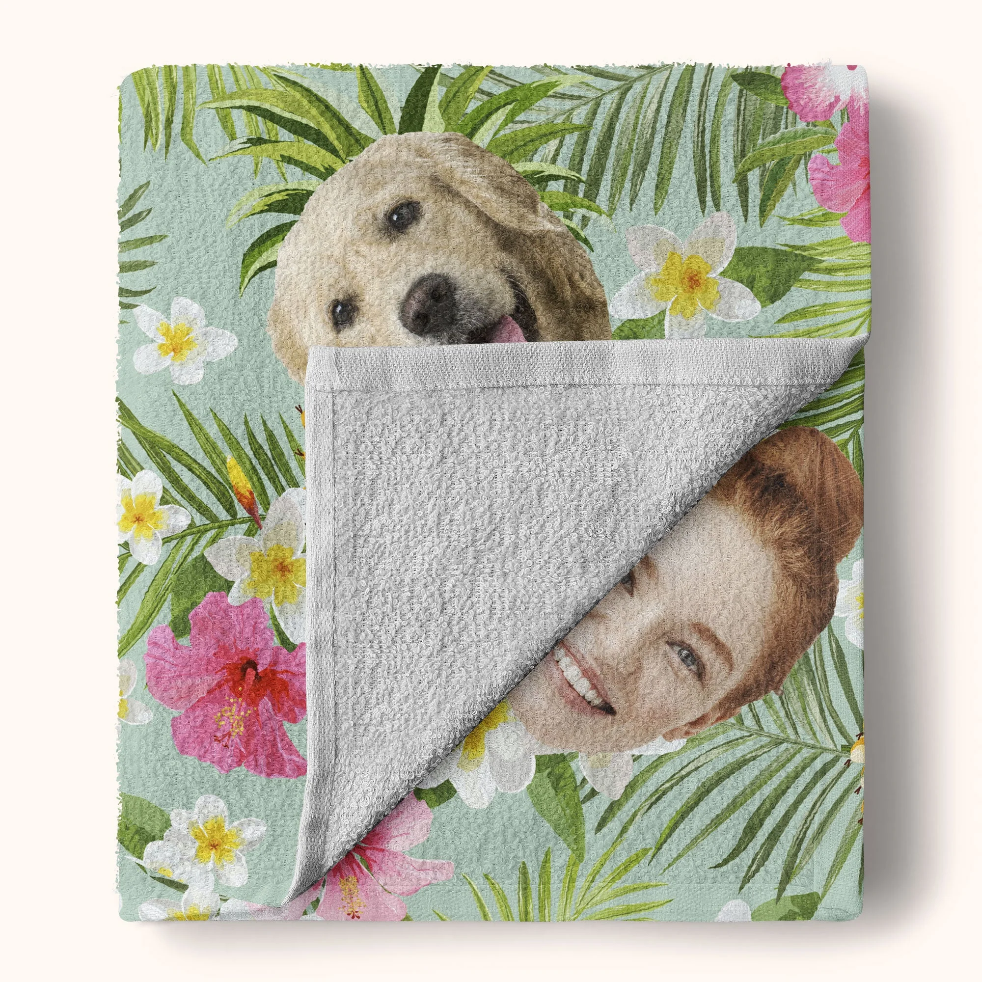Funny Faces - Personalized Photo Beach Towel - Image 4