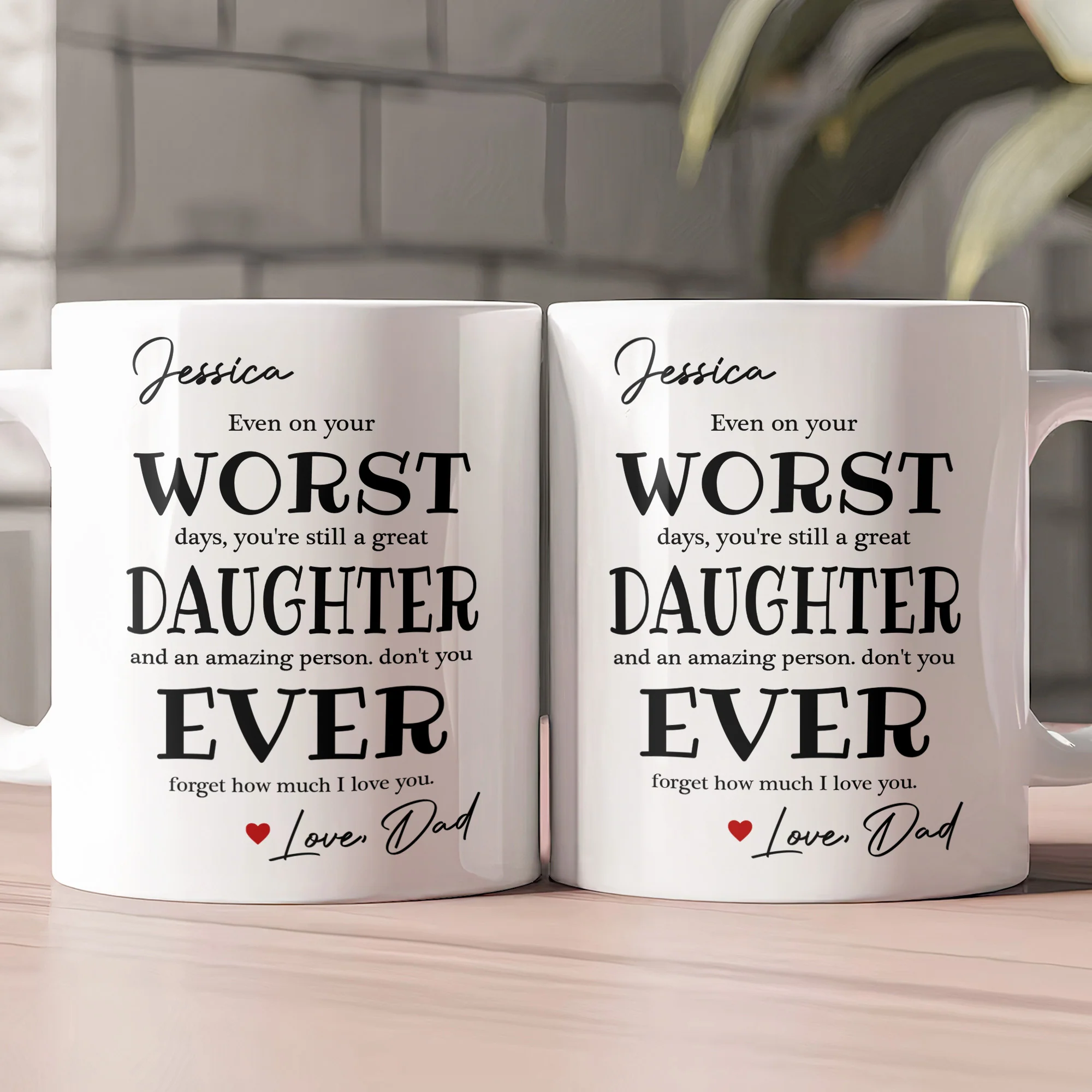 Funny Gift For Family, Friend, Worst Daughter, Son Ever - Personalized Mug - Image 3