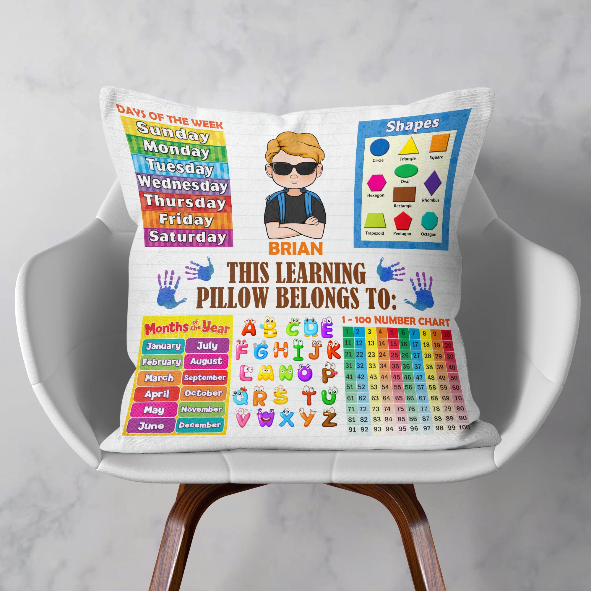 Funny Learning For Kids - Personalized Pillow (Insert Included) - Birthday Back To School 1st Day Of School Gift For Sons, Daughters, Nephews, Nieces - Image 2