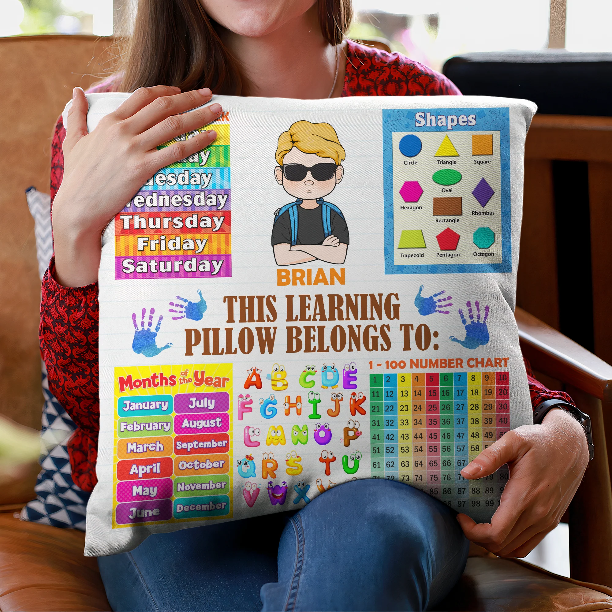 Funny Learning For Kids - Personalized Pillow (Insert Included) - Birthday Back To School 1st Day Of School Gift For Sons, Daughters, Nephews, Nieces - Image 3