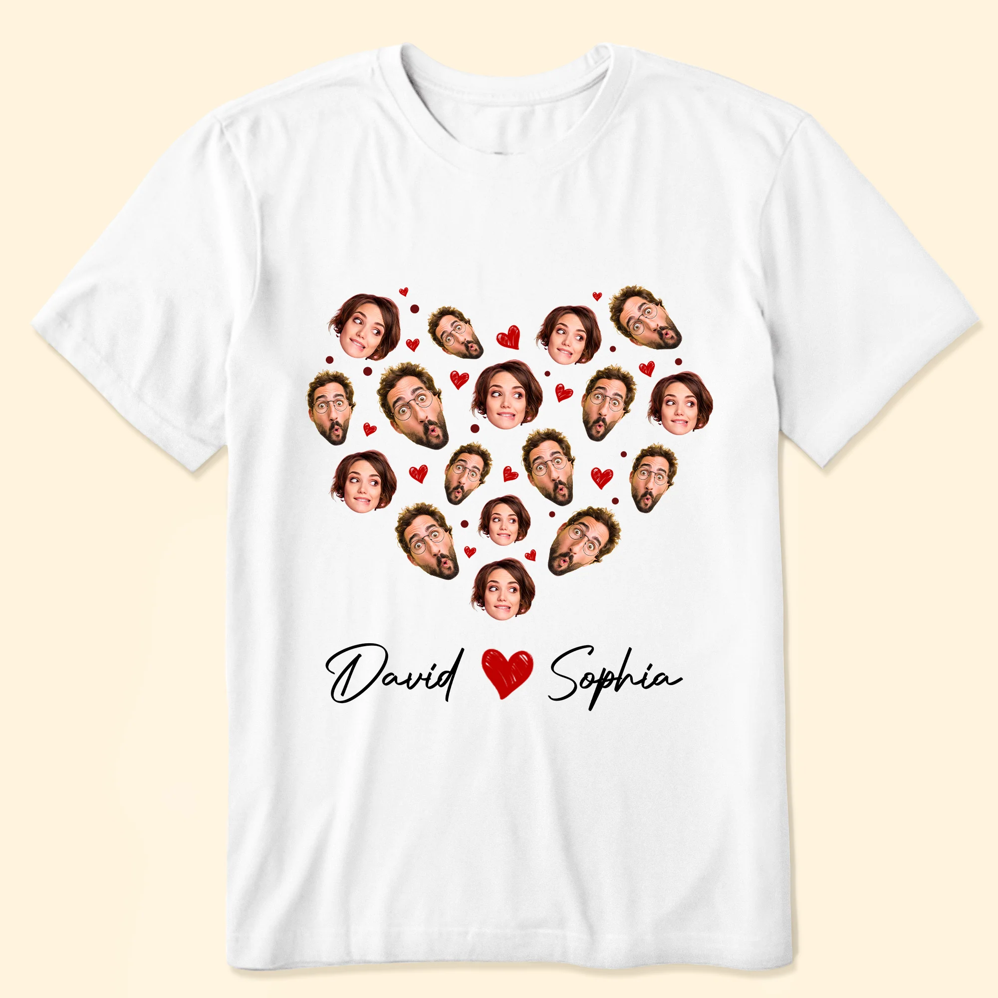 Funny Lover Face - Personalized Photo Shirt - Image 2