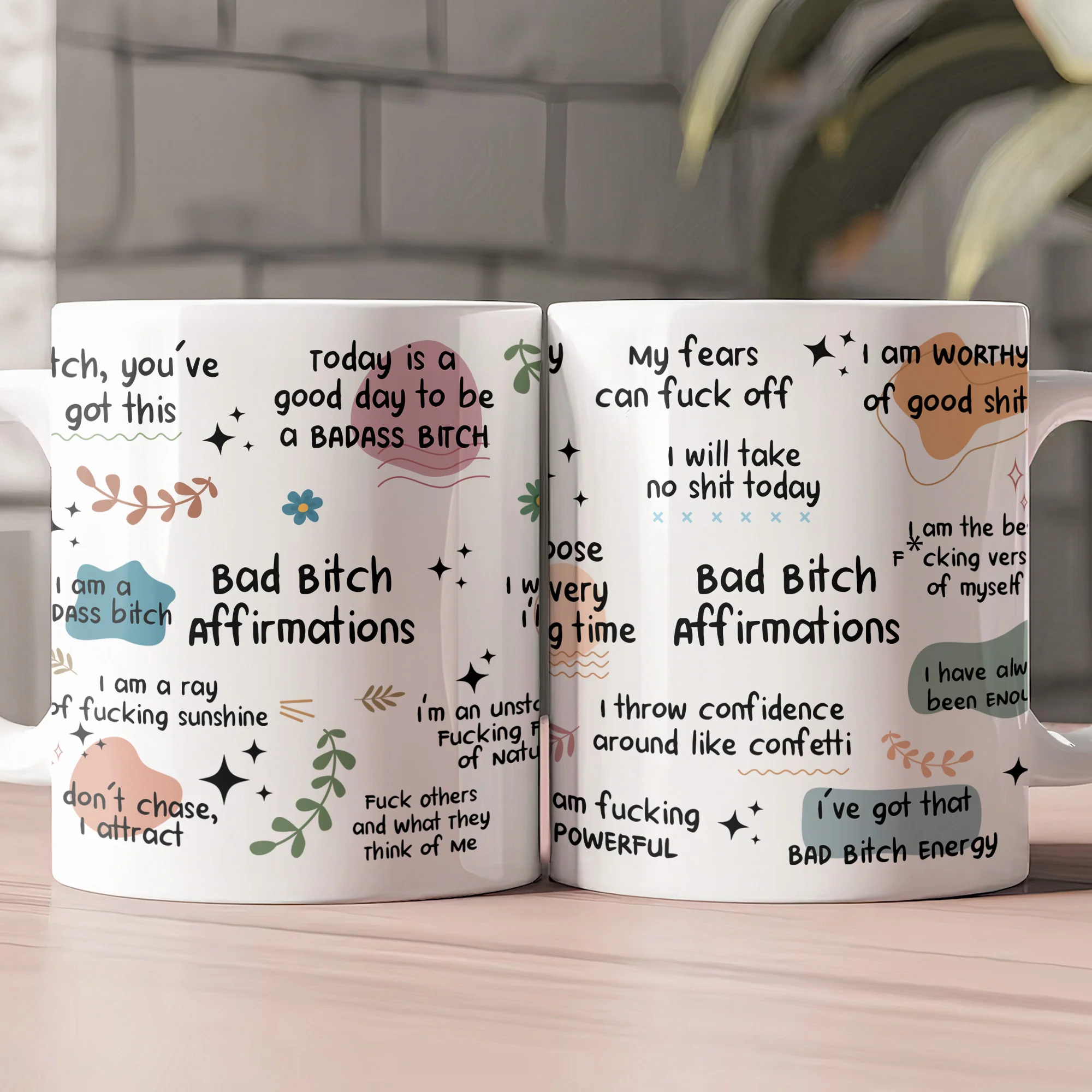 Funny Mug - Bad B*Tch Affirmations - Exchange Gifts, Gag Gifts For Coworkers, Self Gift - Mug - Image 2