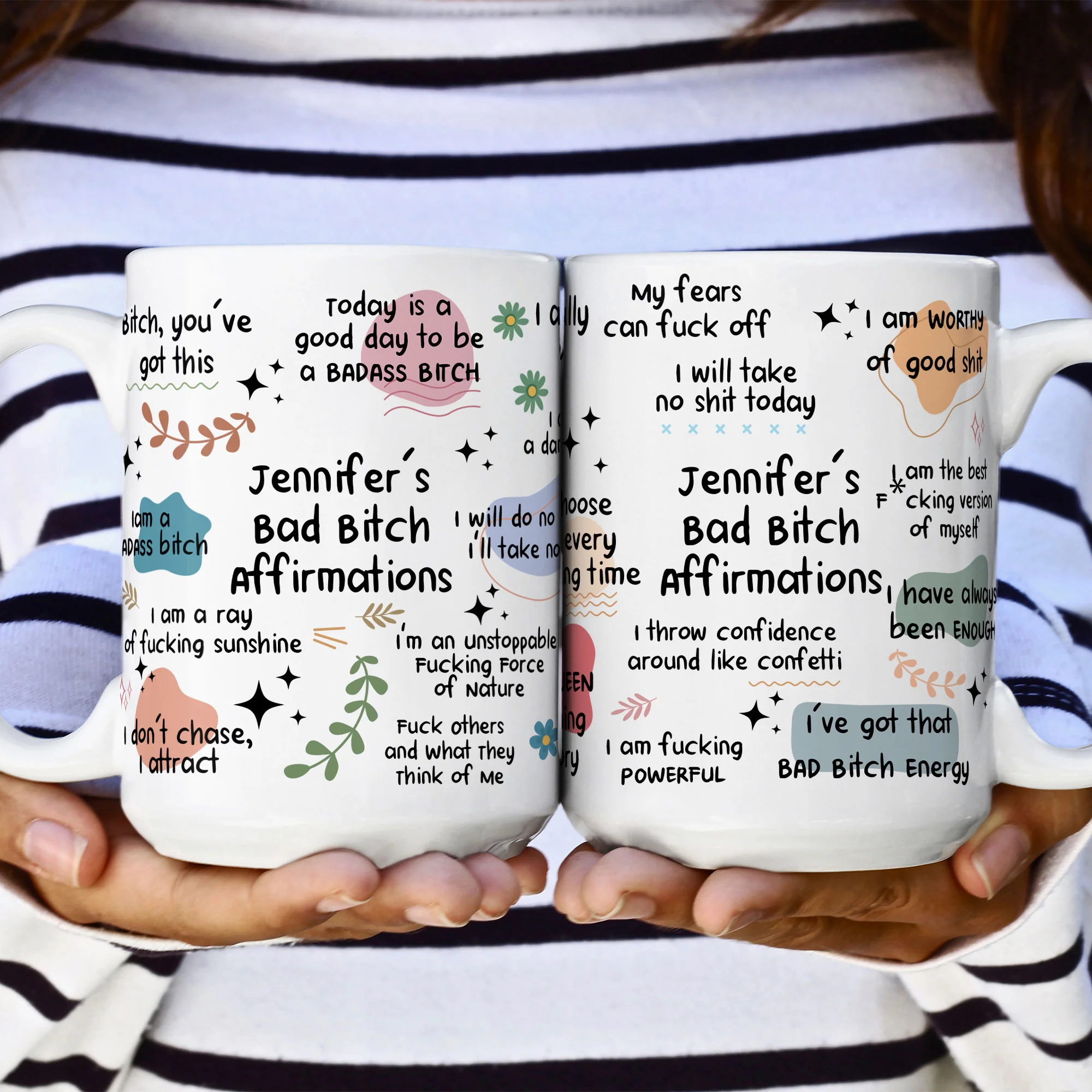 Funny Mug - Bad B*Tch Affirmations - For Coworkers, Friends, Self Gift - Personalized Mug - Image 3