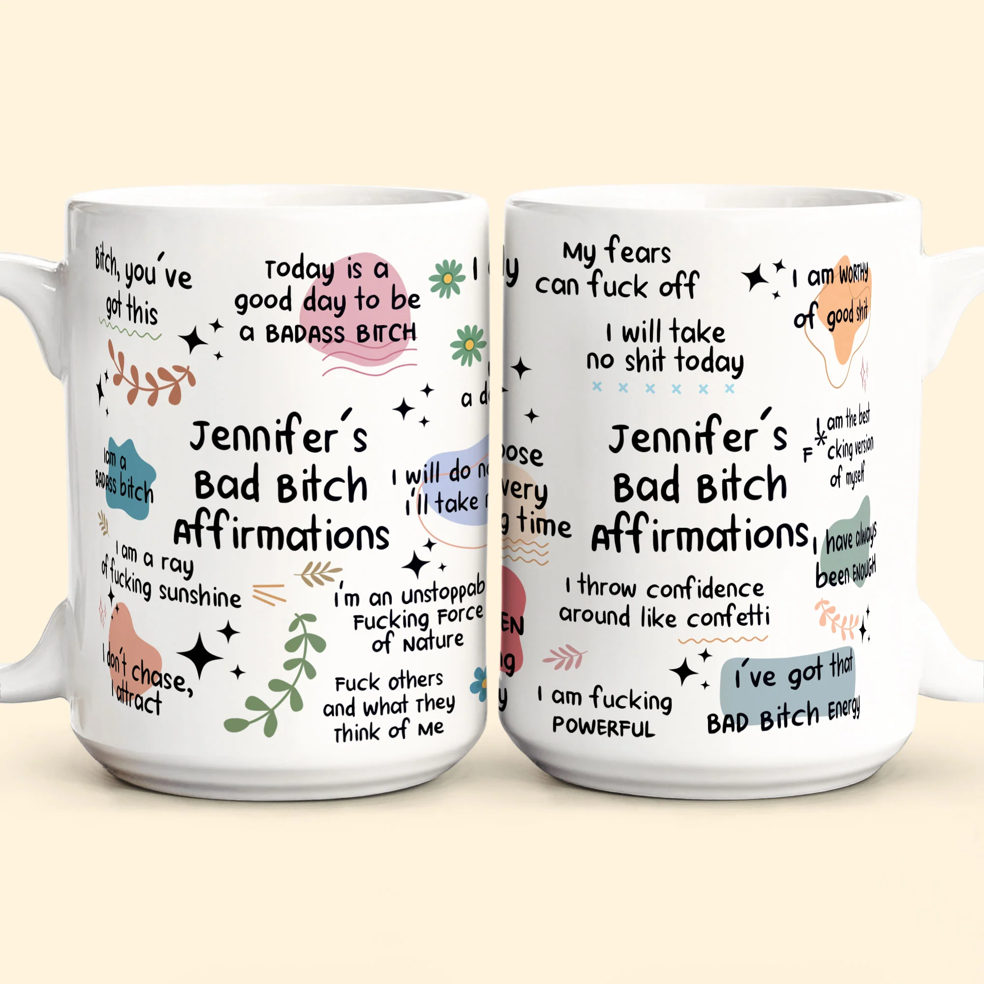 Funny Mug - Bad B*Tch Affirmations - For Coworkers, Friends, Self Gift - Personalized Mug - Image 5