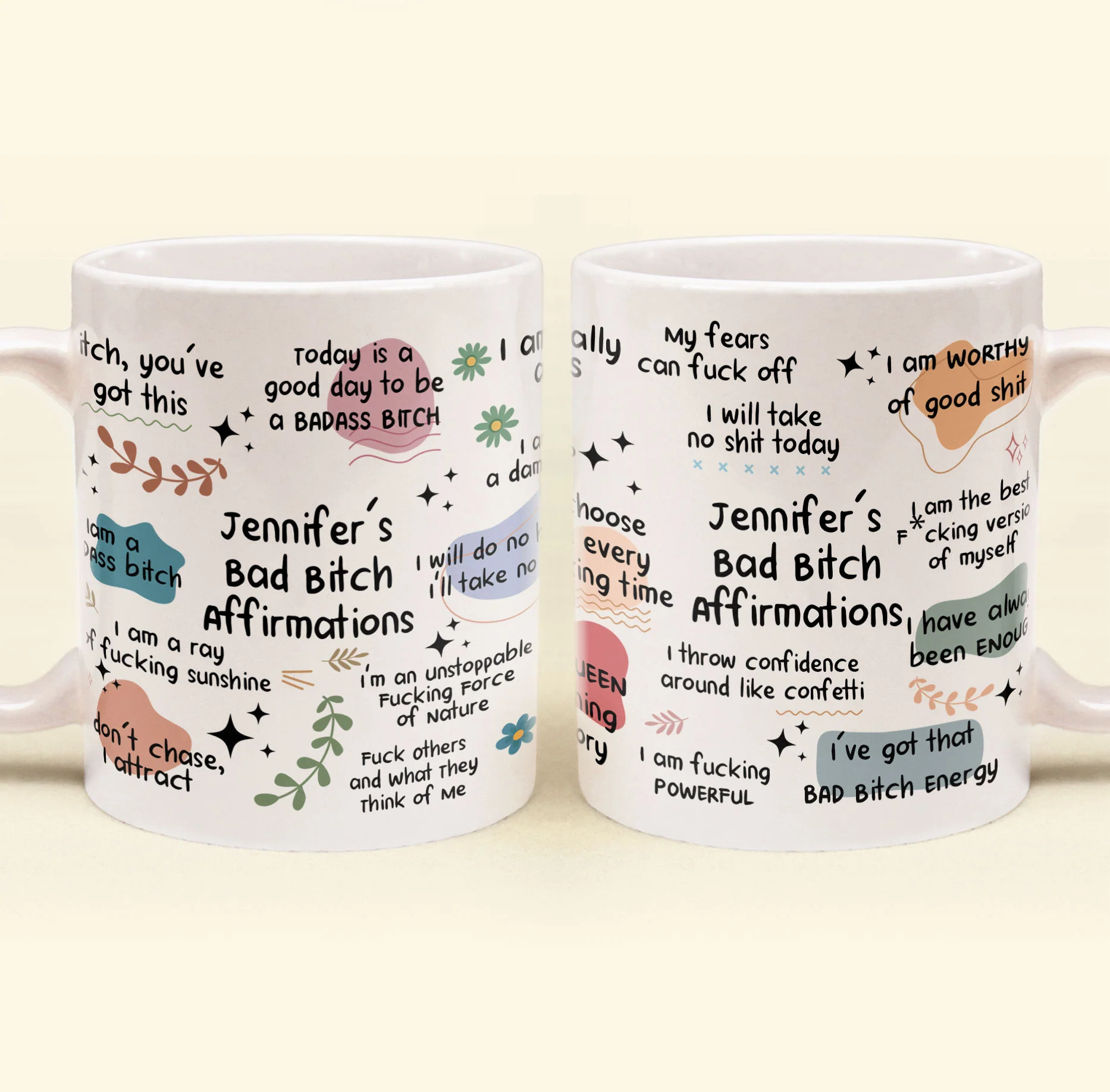 Funny Mug - Bad B*Tch Affirmations - For Coworkers, Friends, Self Gift - Personalized Mug - Image 6