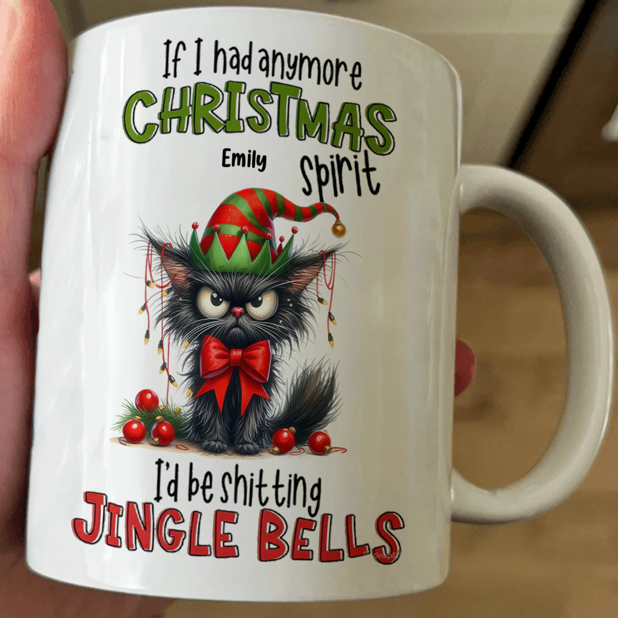 Funny Mug Christmas Spirit For Me Gift - Personalized Mug - Image 2