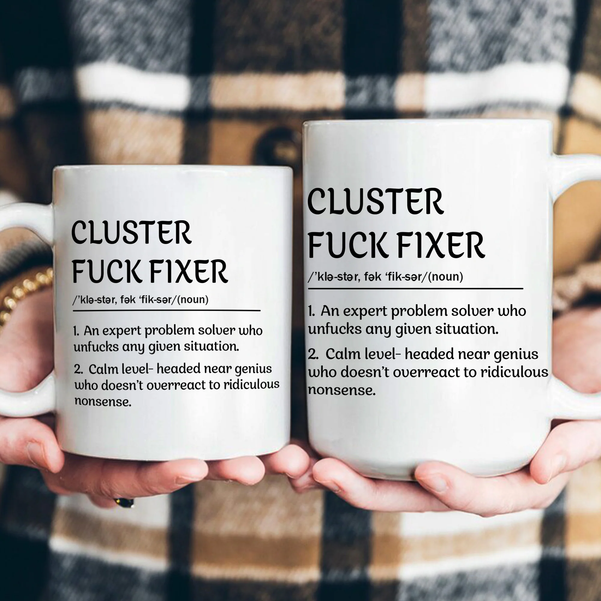 Funny Mug - Cluster F*Ck Fixer Problem Solver - Exchange Gift, White Elephant Gifts For Coworkers - Mug - Image 4