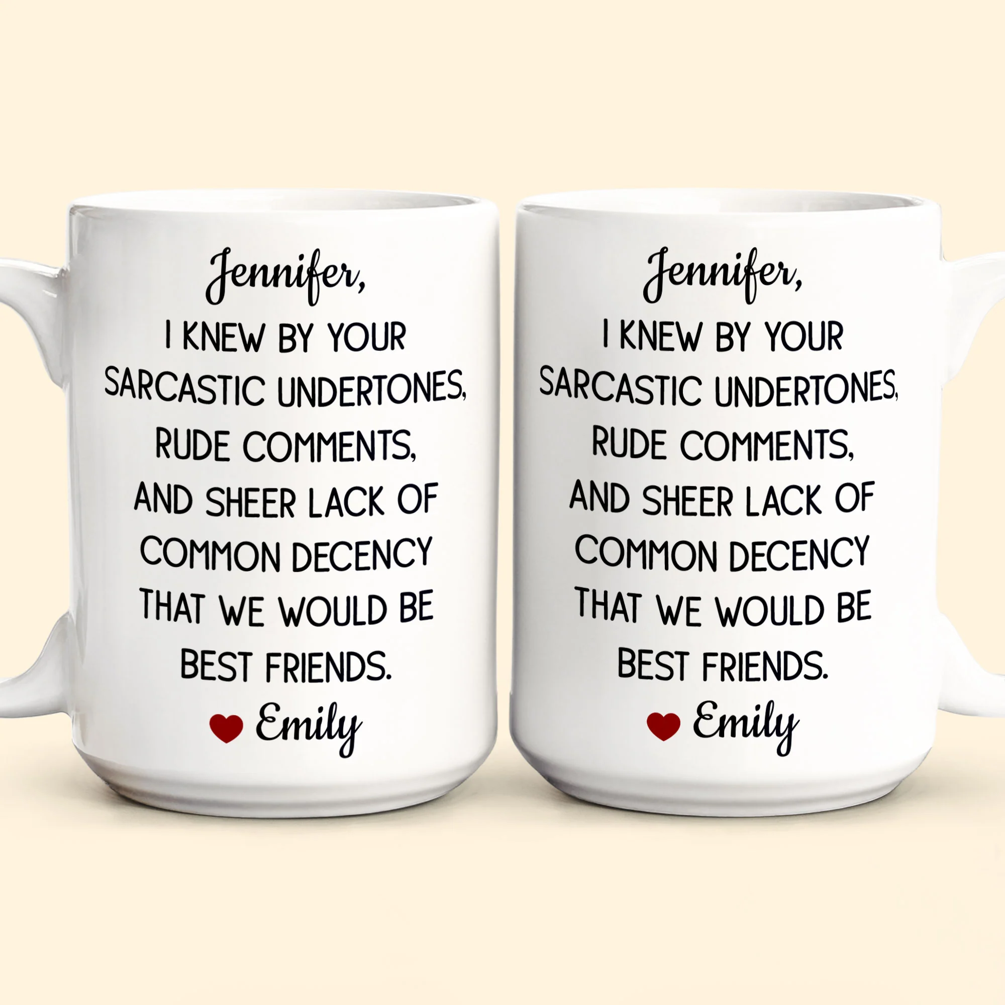 Funny Mug For Friends - I Knew By Your Sarcastic Undertones - Personalized Mug - Image 6