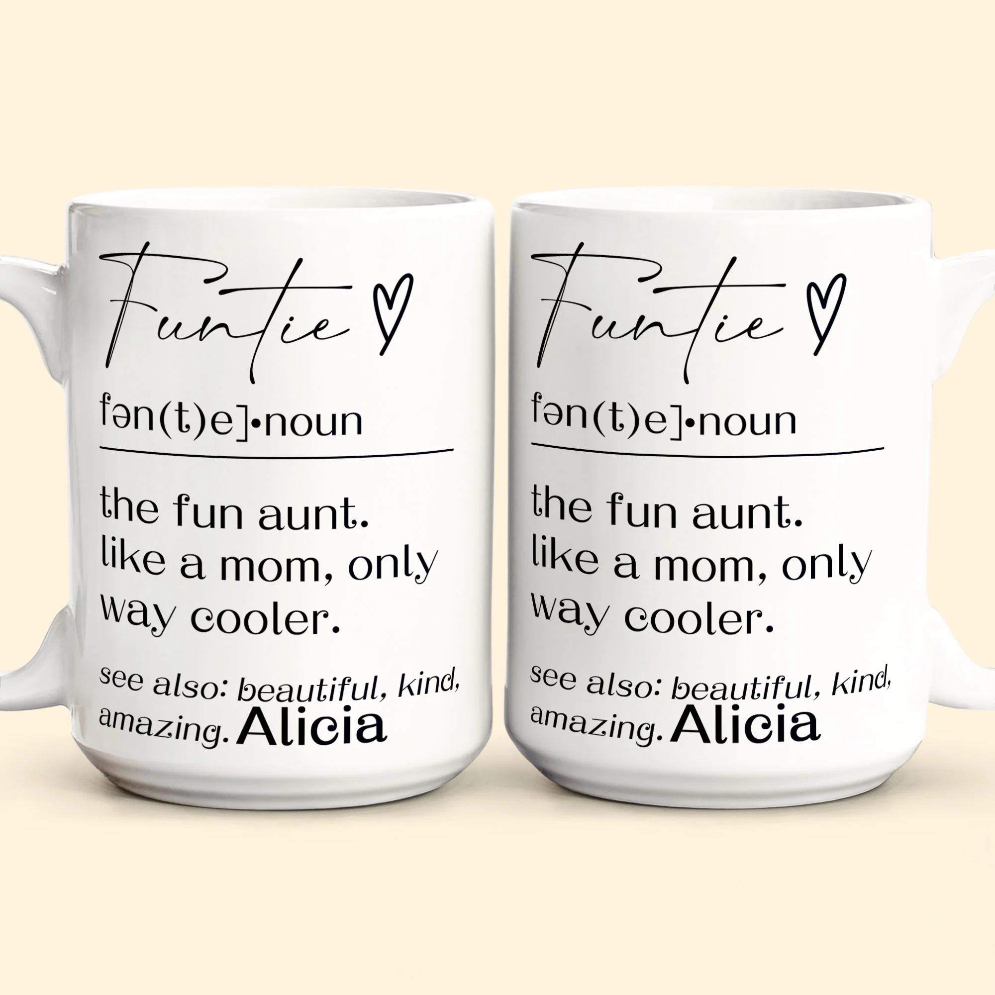 Funny Mug - Funtie Definition - Fun Gifts Aunt, Auntie, Women - Personalized Mug - Image 6