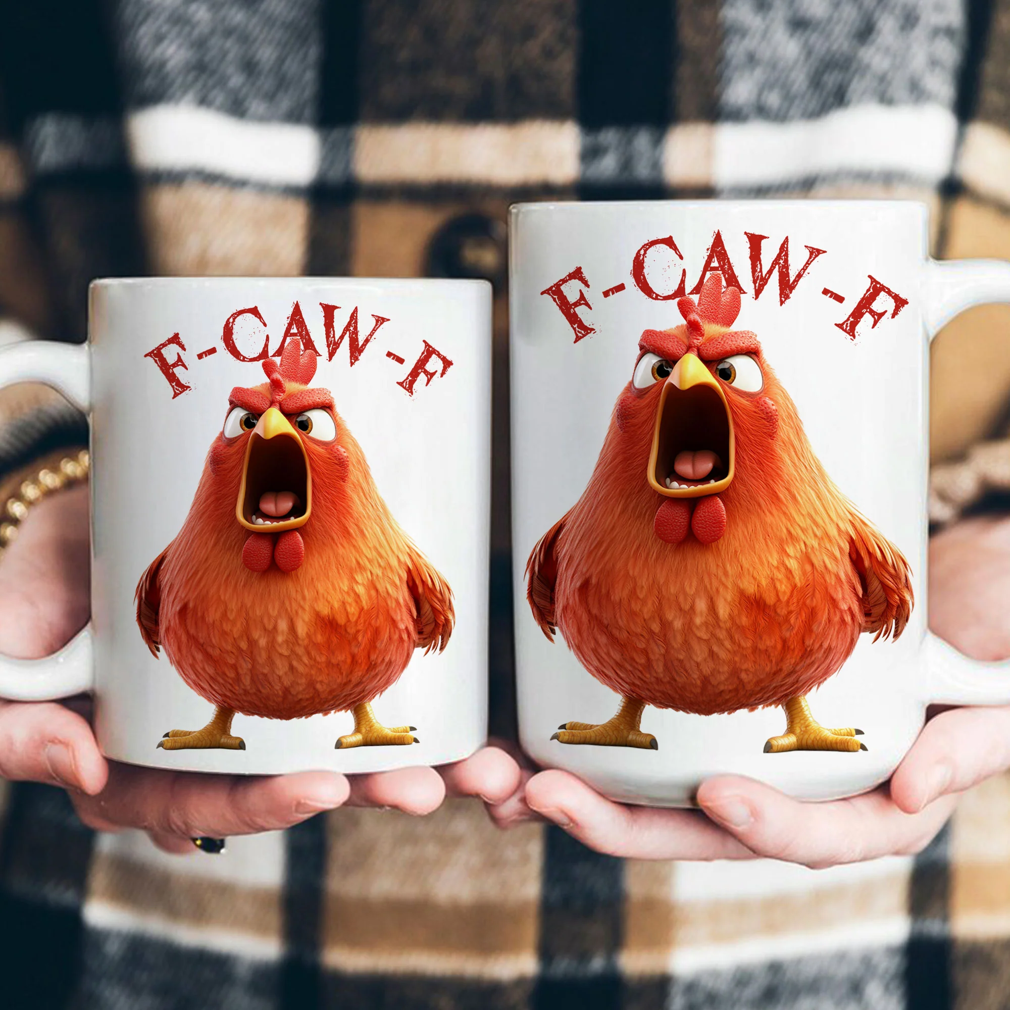 Funny Mug - Humorous Crow F-Caw-F - For Coworkers, Friends - Personalized Mug - Image 4