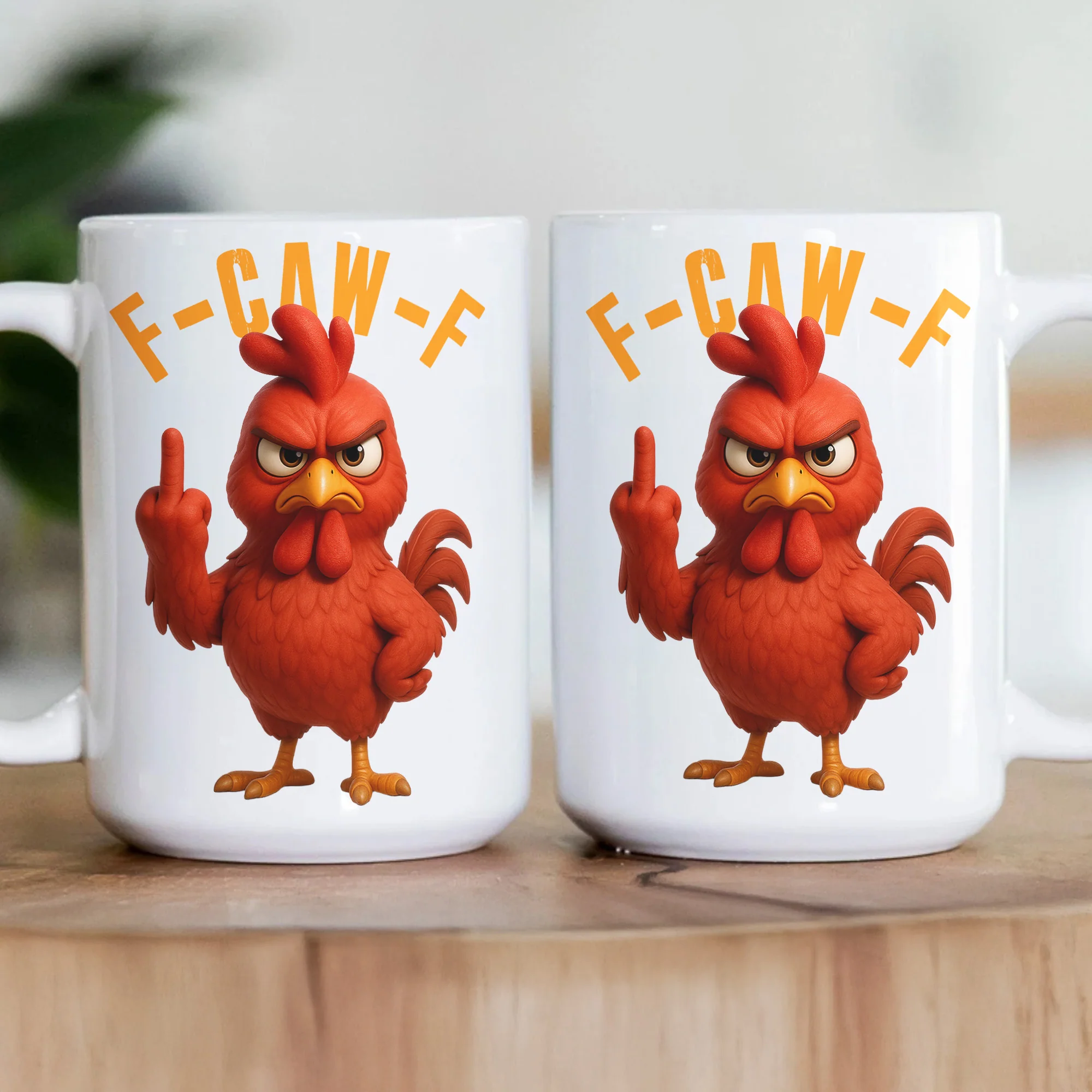 Funny Mug - Humorous Crow F-Caw-F - For Coworkers, Friends - Personalized Mug - Image 7