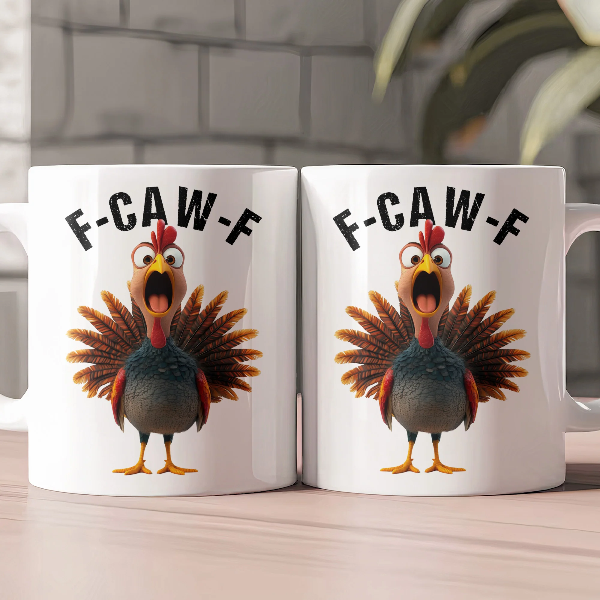 Funny Mug - Humorous Crow F-Caw-F - For Coworkers, Friends Turkey - Mug - Image 2