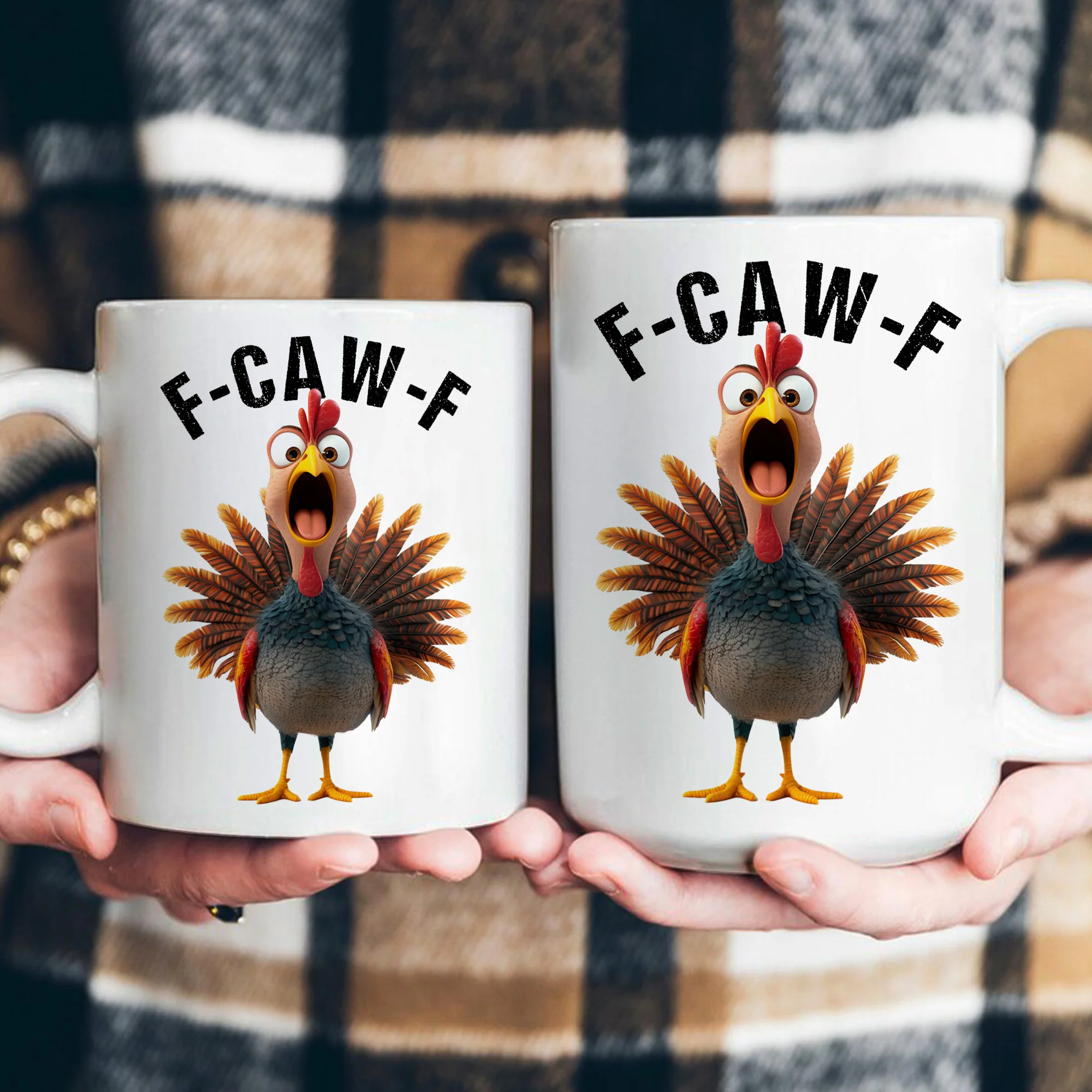 Funny Mug - Humorous Crow F-Caw-F - For Coworkers, Friends Turkey - Mug - Image 4