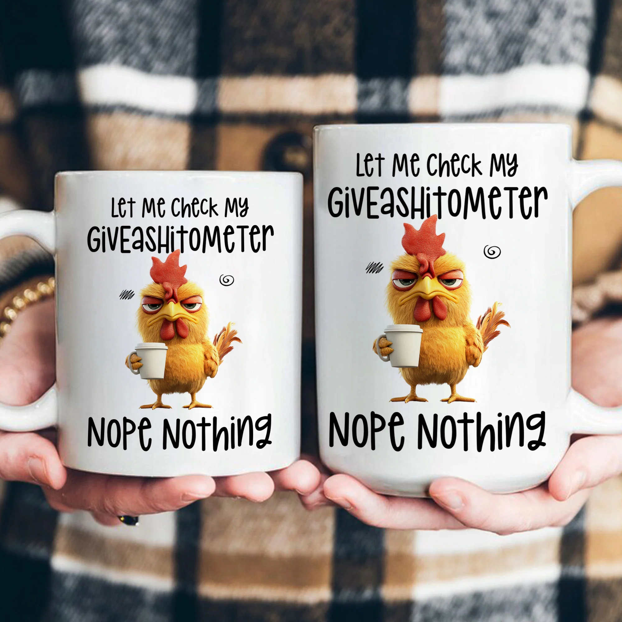 Funny Mug - Let Me Check My Giveashitometer Nope Nothing - Exchange Gift, White Elephant Gifts For Coworkers - Mug - Image 4
