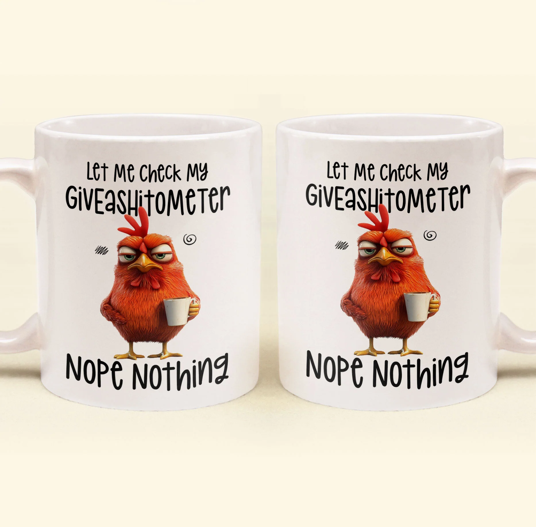 Funny Mug - Let Me Check My Giveashitometer Nope Nothing - Fun Gifts For Coworkers, Friends, Family - Personalized Mug - Image 4