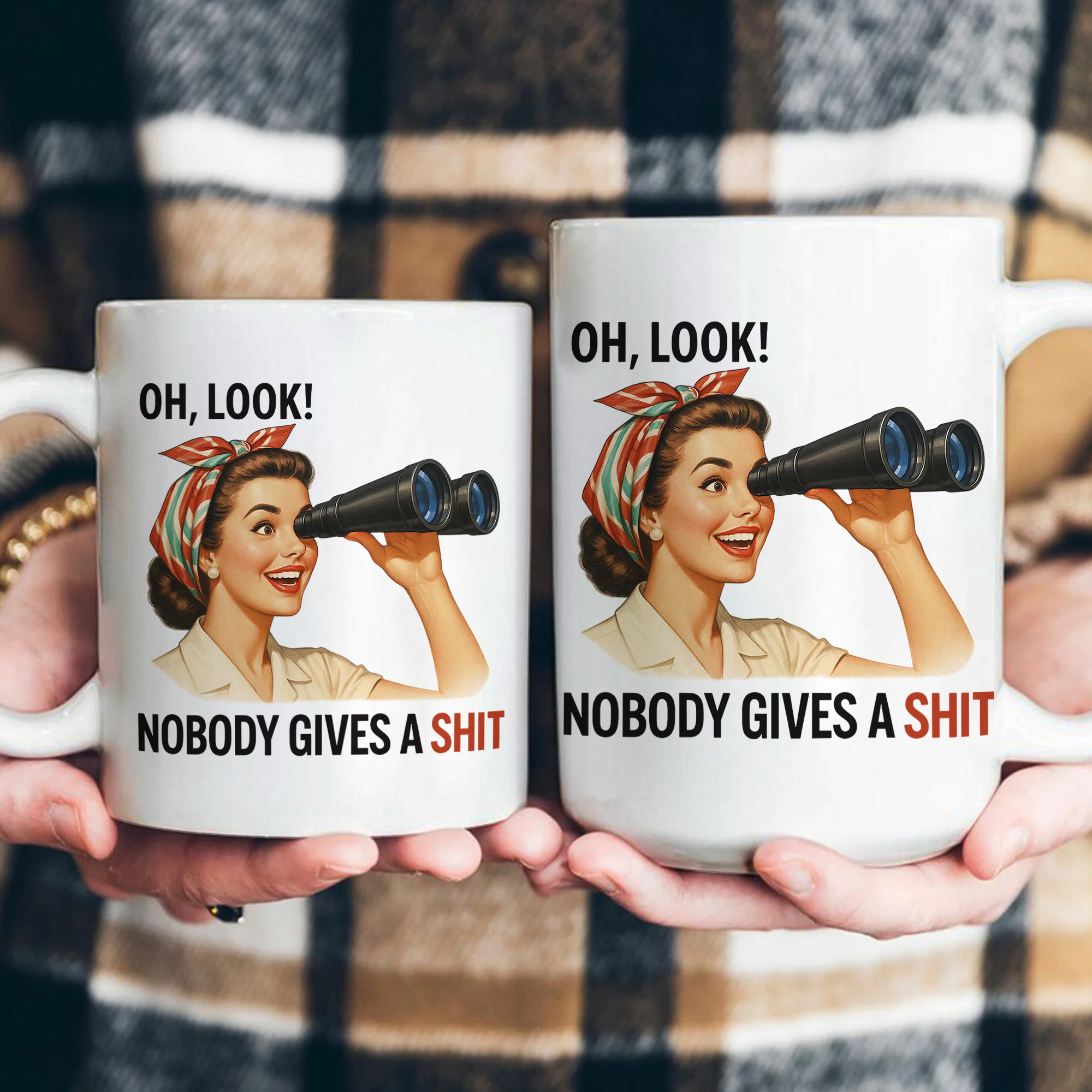 Funny Mug - Sarcastic Retro Housewife Ver 1 - Exchange Gifts, Gag Gifts, White Elephants Gifts - Personalized Mug - Image 4