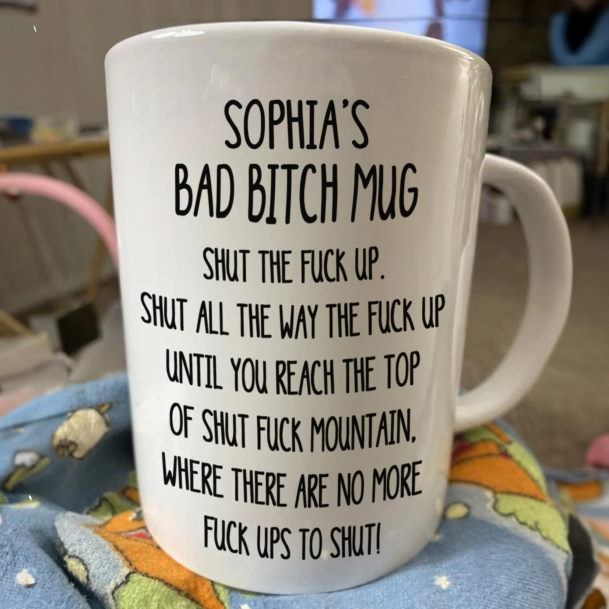 Funny Mug - Shut The F*Ck Up Swear Mug - For Coworker, Boss, Friend - Personalized Mug - Image 2