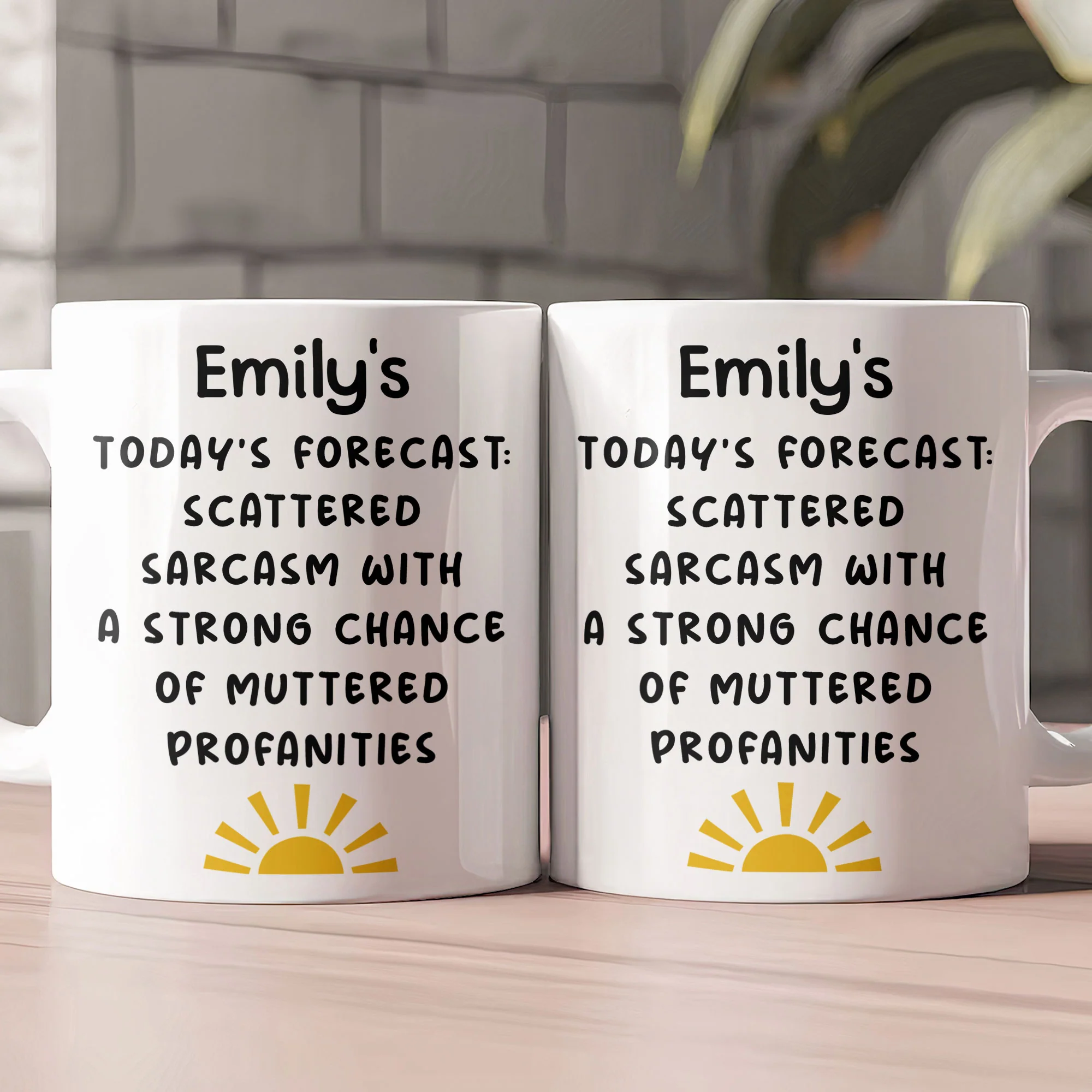 Funny Mug - Today's Forecast: Scattered Sarcasm - Exchange Gift For Coworkers, Friends - Personalized Mug - Image 2