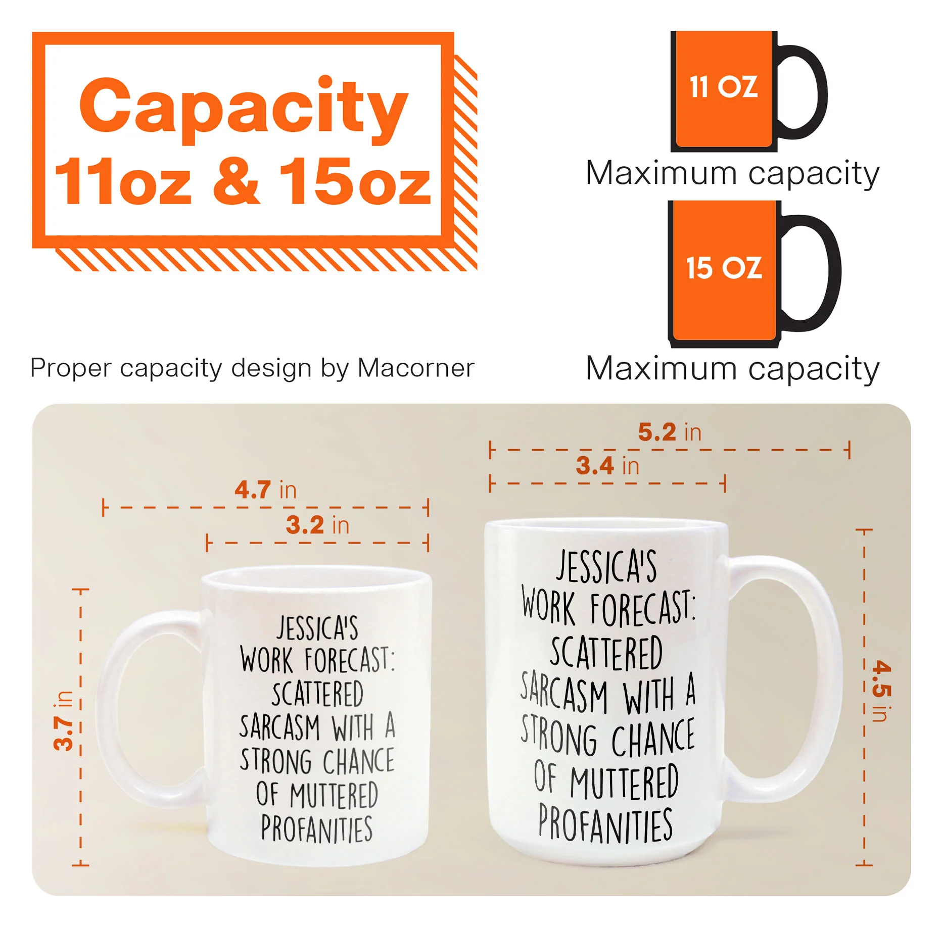Funny Mug - Work Forecast - Fun Gifts For Coworker, Friends, Boss - Personalized Mug - Image 6