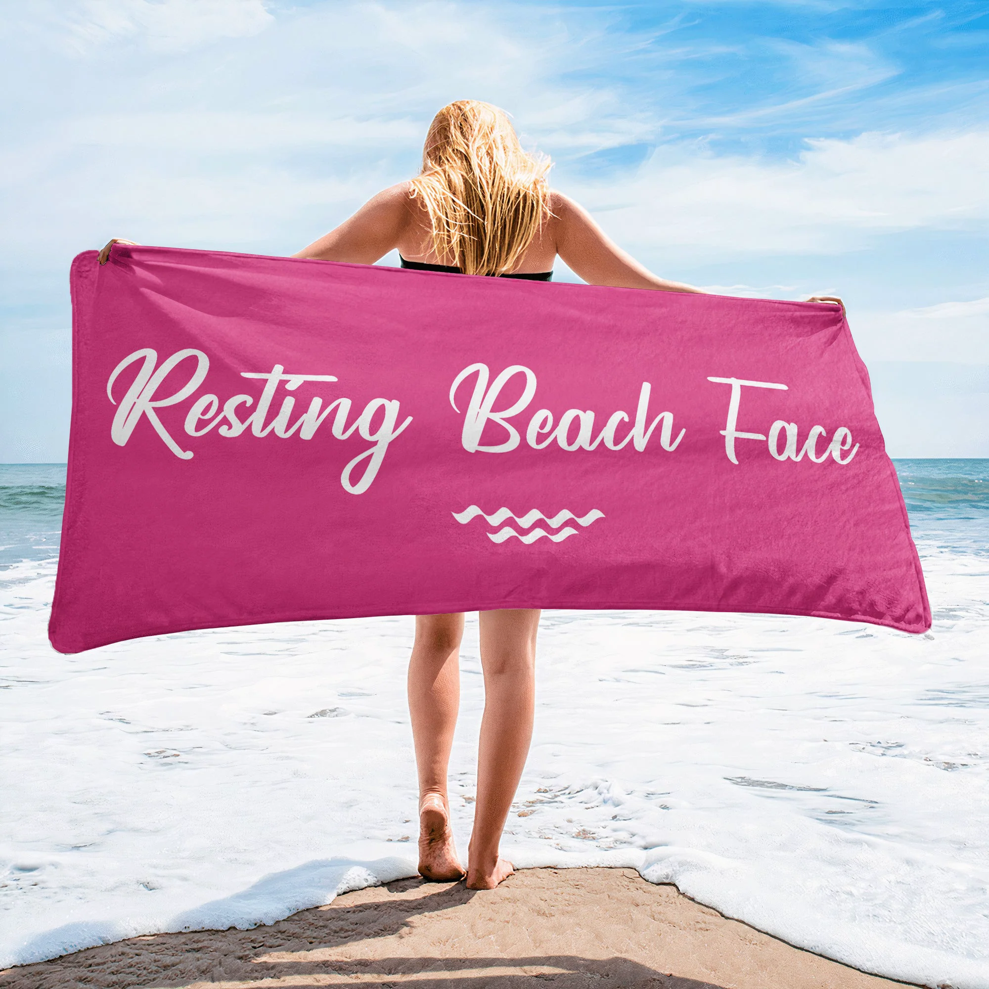 Funny & Naughty For Friends, Family For Vacation - Personalized Beach Towel - Image 3