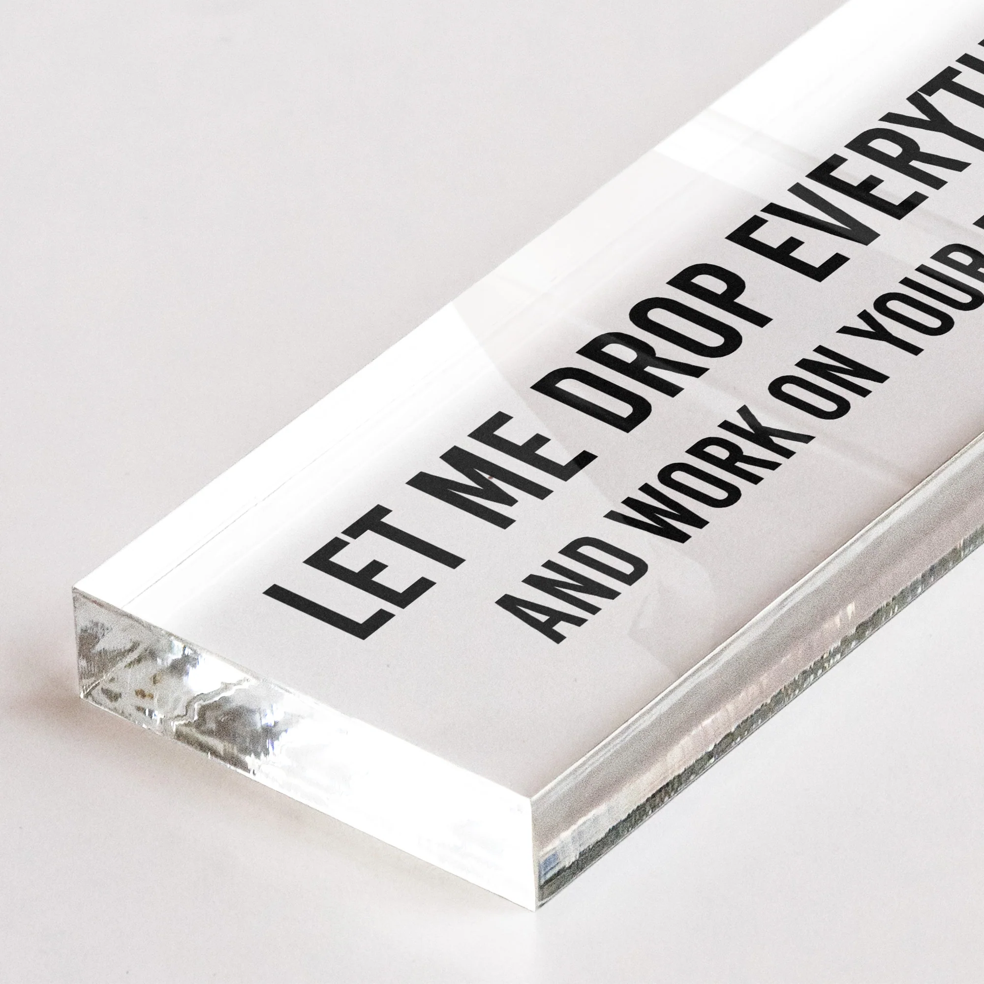 Funny Office Sign Desk Plate Gift For Coworker, Exchange Gift, White Elephant Gift - Personalized Name Plate - Image 3