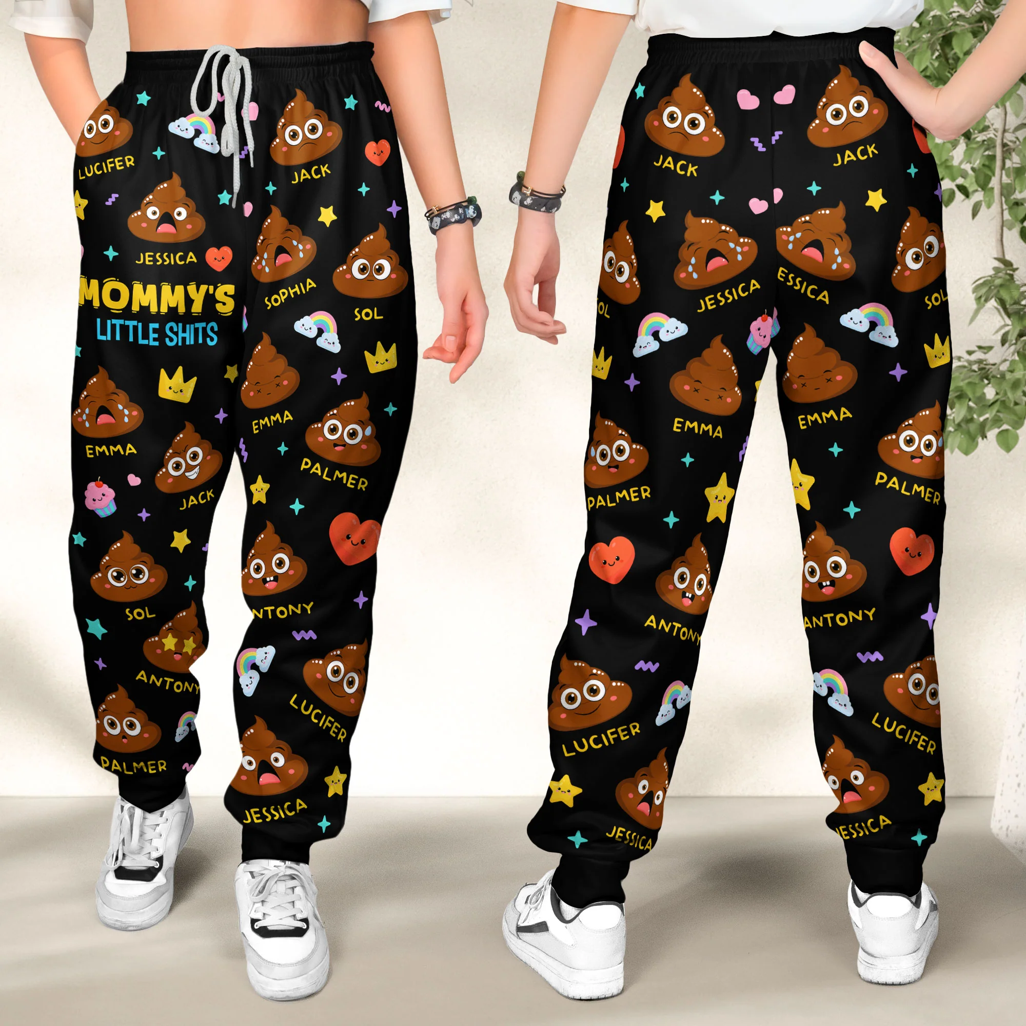 Funny Pants - Mommy's Little Sh*Ts - Mother's Day Gifts, Birthday Gifts - Personalized Sweatpants - Image 2