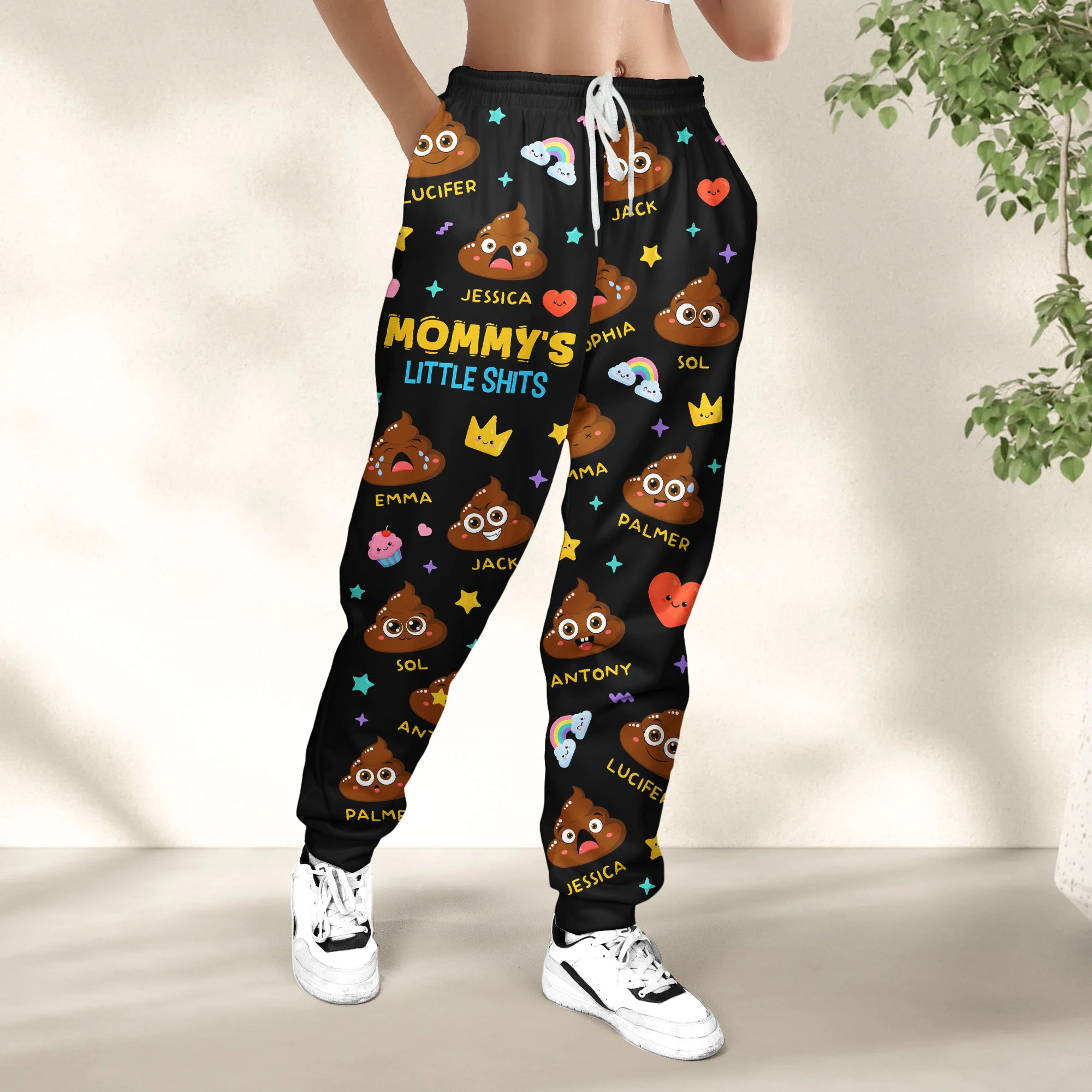 Funny Pants - Mommy's Little Sh*Ts - Mother's Day Gifts, Birthday Gifts - Personalized Sweatpants - Image 4