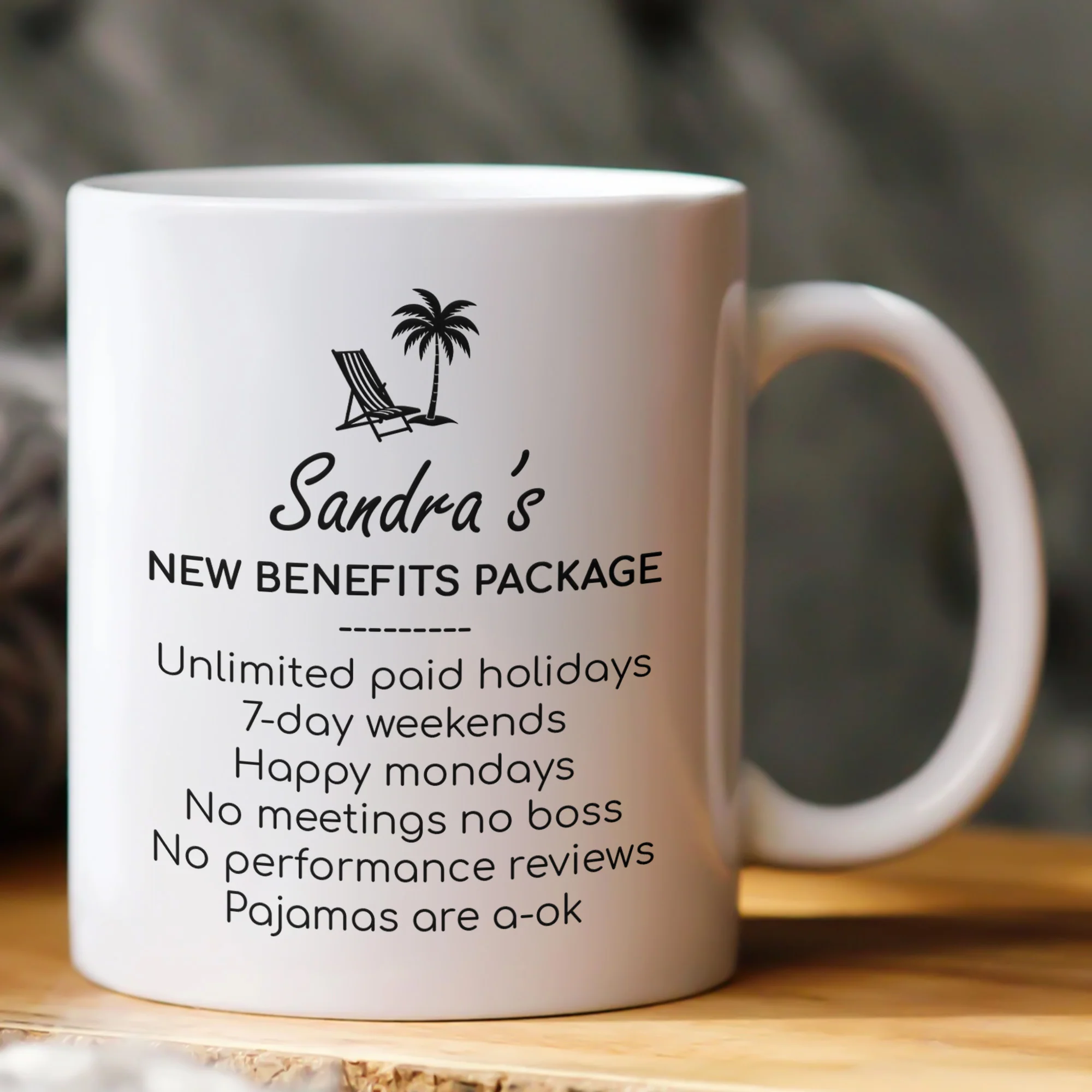 Funny Retirement Gift New Benefits Package - Personalized Mug - Image 2