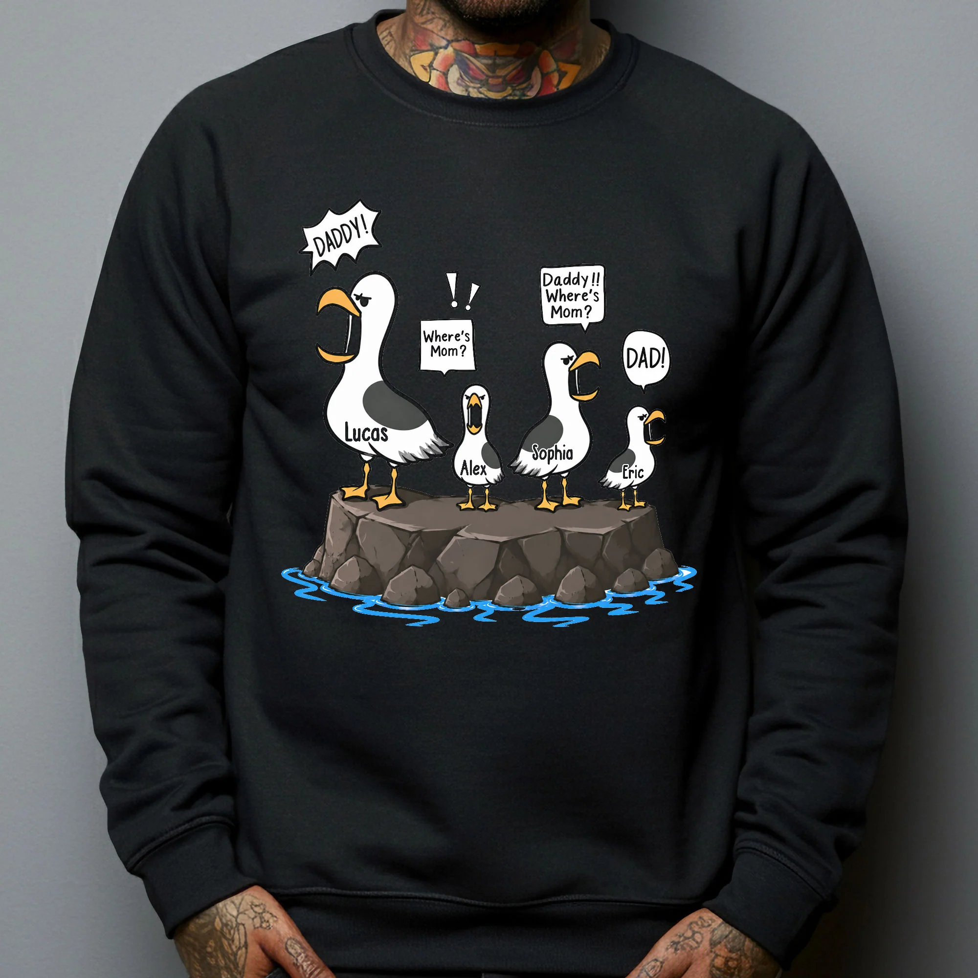 Funny Seagull Dad, Where Is Mom - Personalized Shirt - Image 4