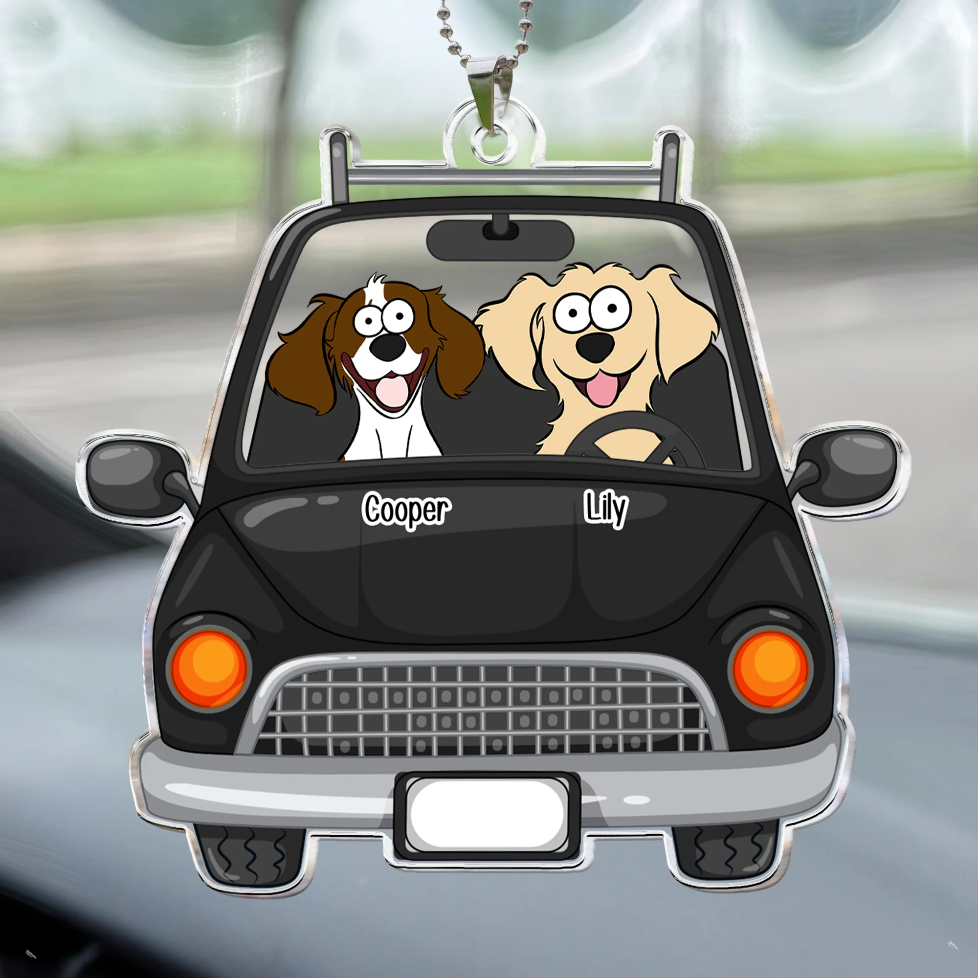 Fur Babies In The Car - Personalized Rear View Mirror Accessory - Image 2