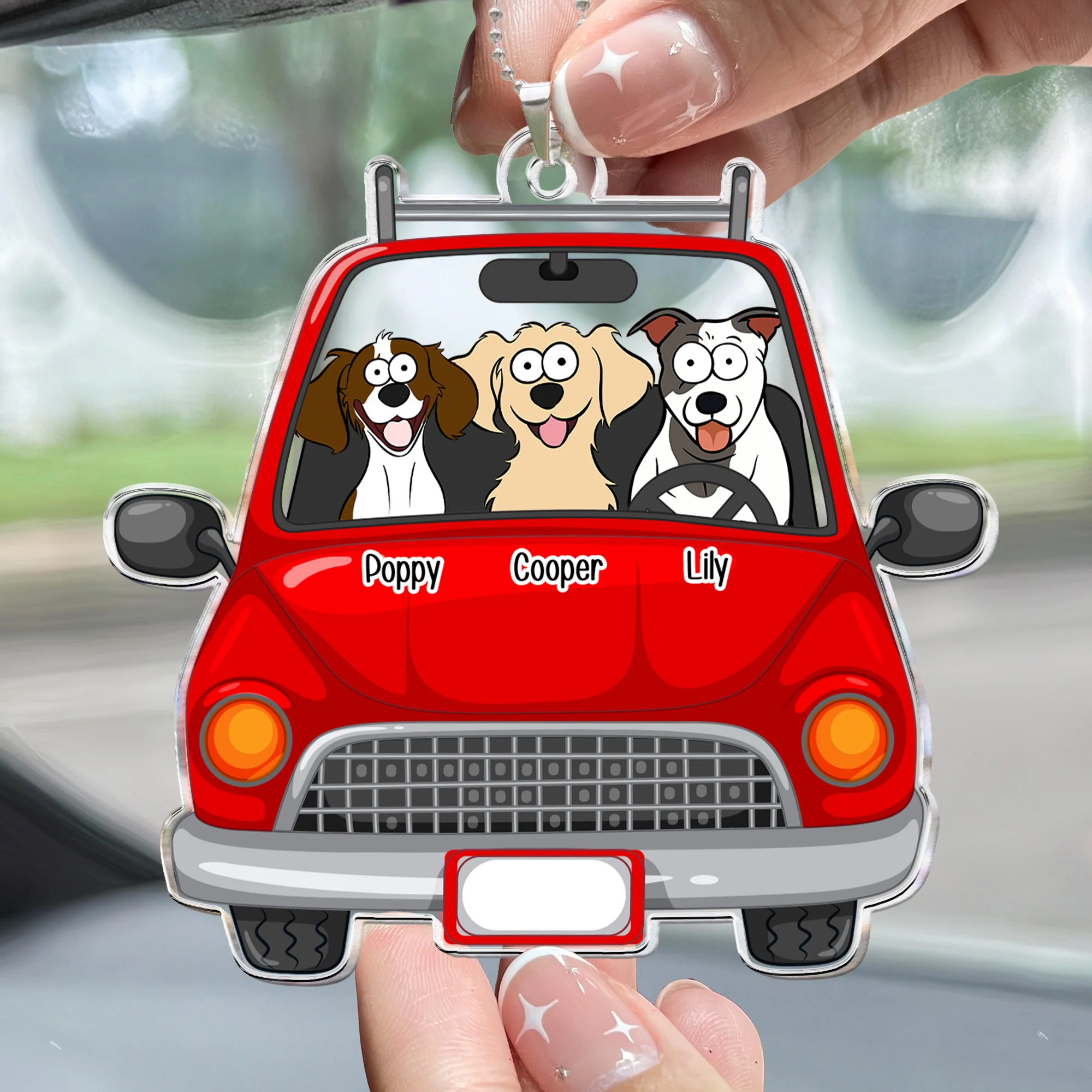 Fur Babies In The Car - Personalized Rear View Mirror Accessory - Image 4