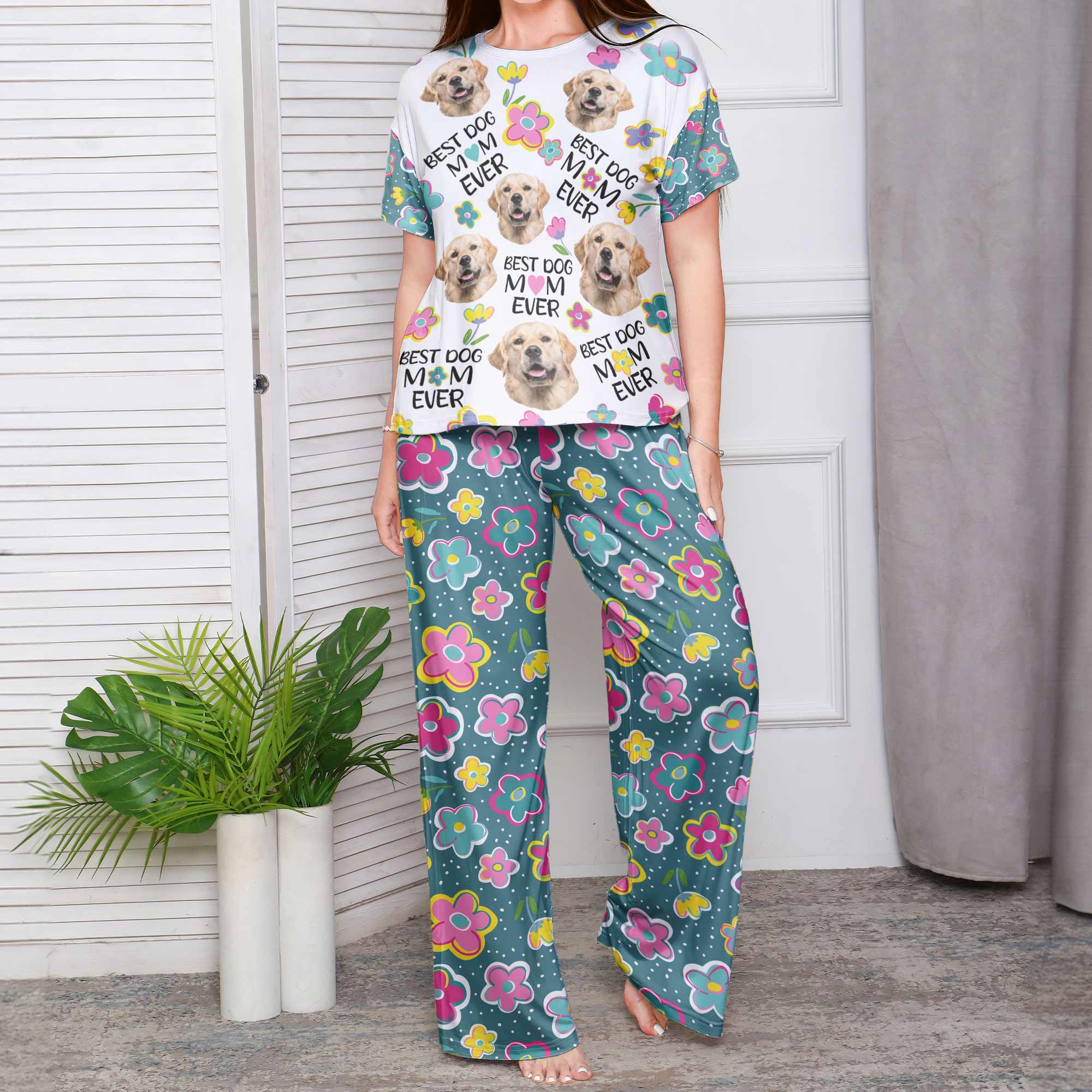 Fur Mom - Personalized Photo Pajama Shorts Set - Image 2