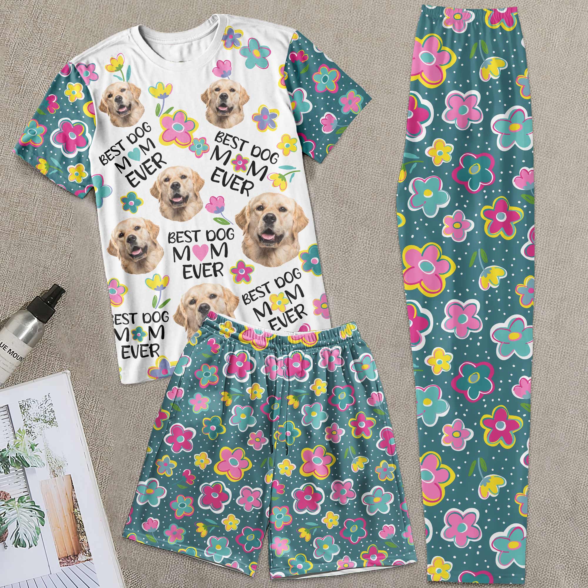 Fur Mom - Personalized Photo Pajama Shorts Set - Image 4