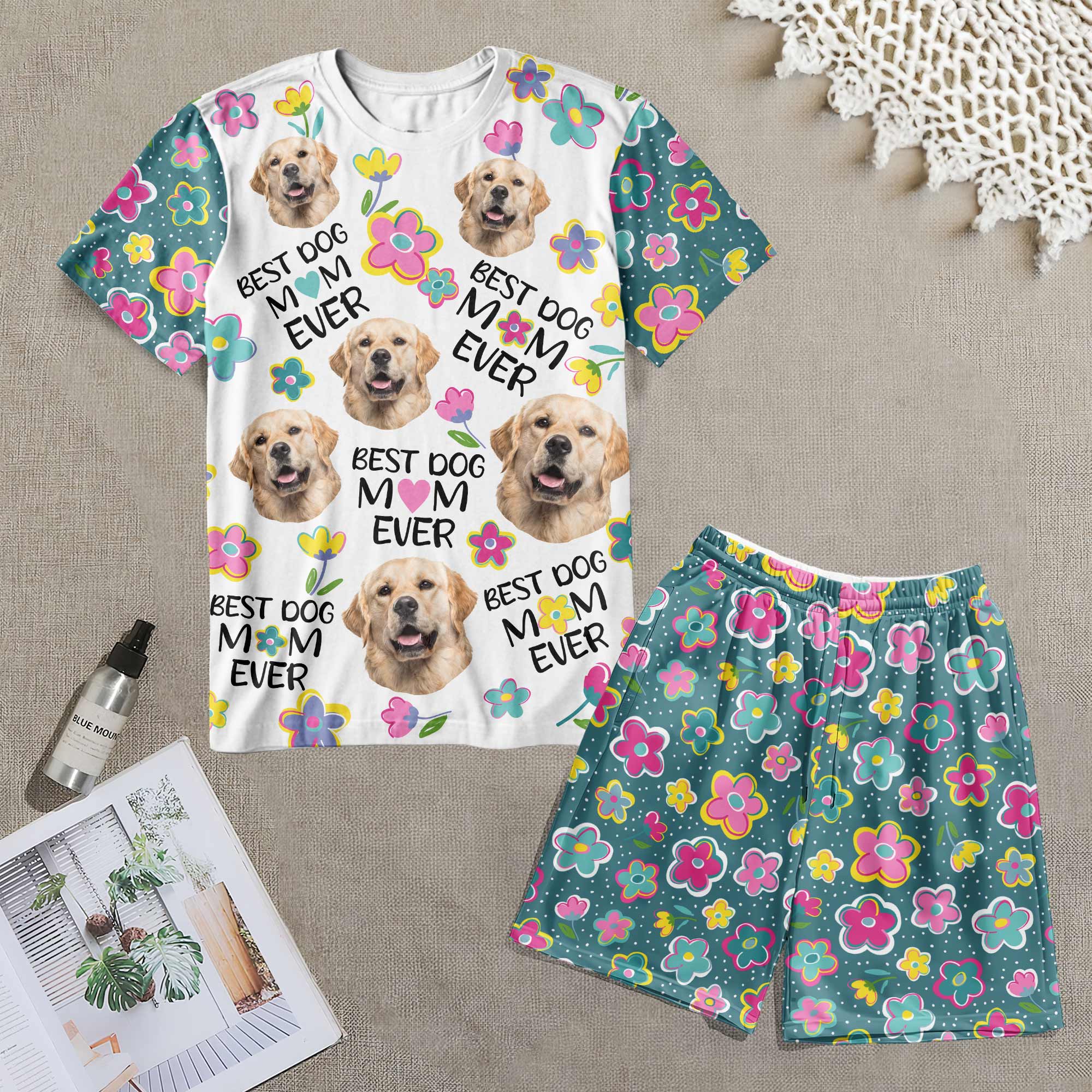 Fur Mom - Personalized Photo Pajama Shorts Set - Image 6