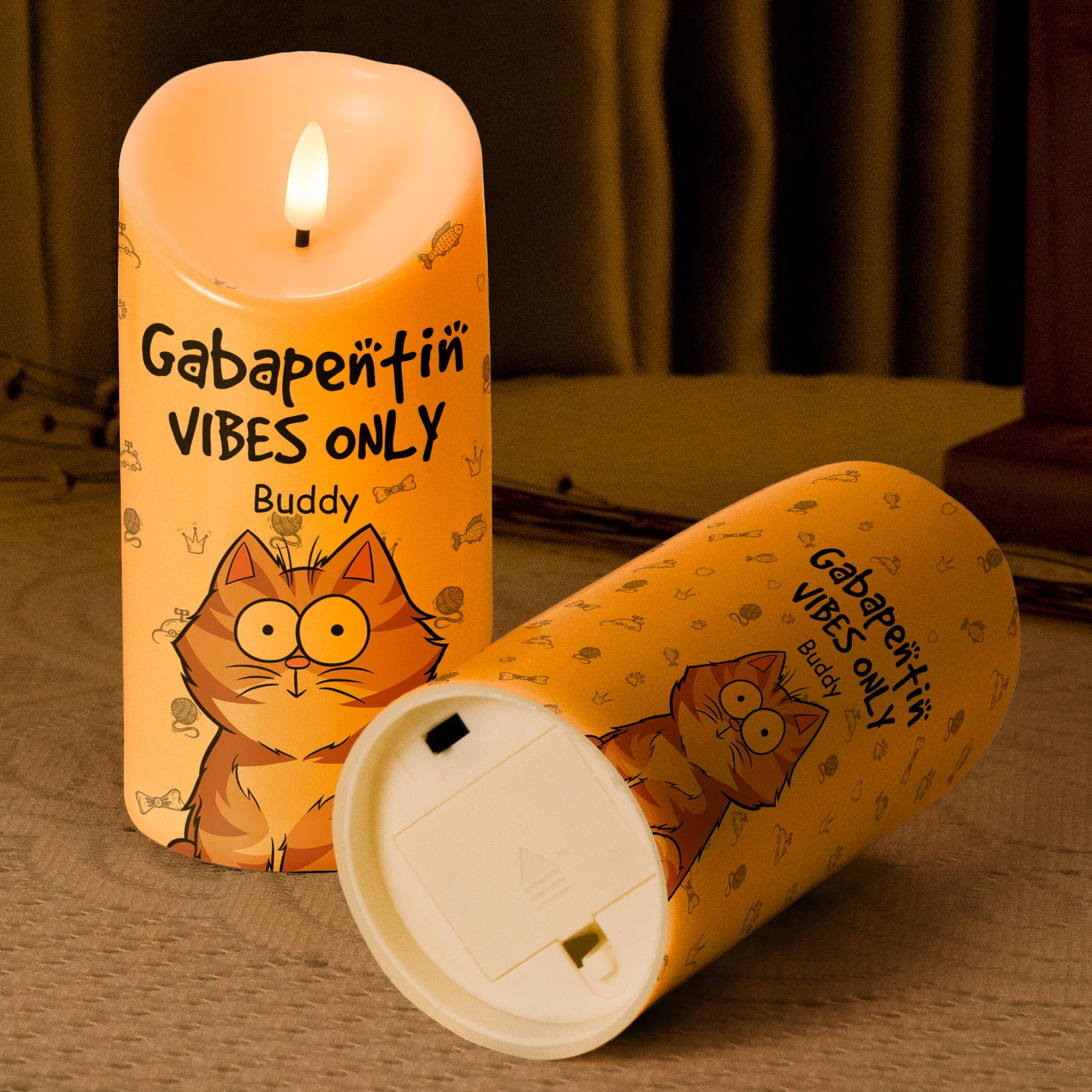 Gabapentin Vibes Only Funny Veterinary - Personalized LED Candle - Image 4