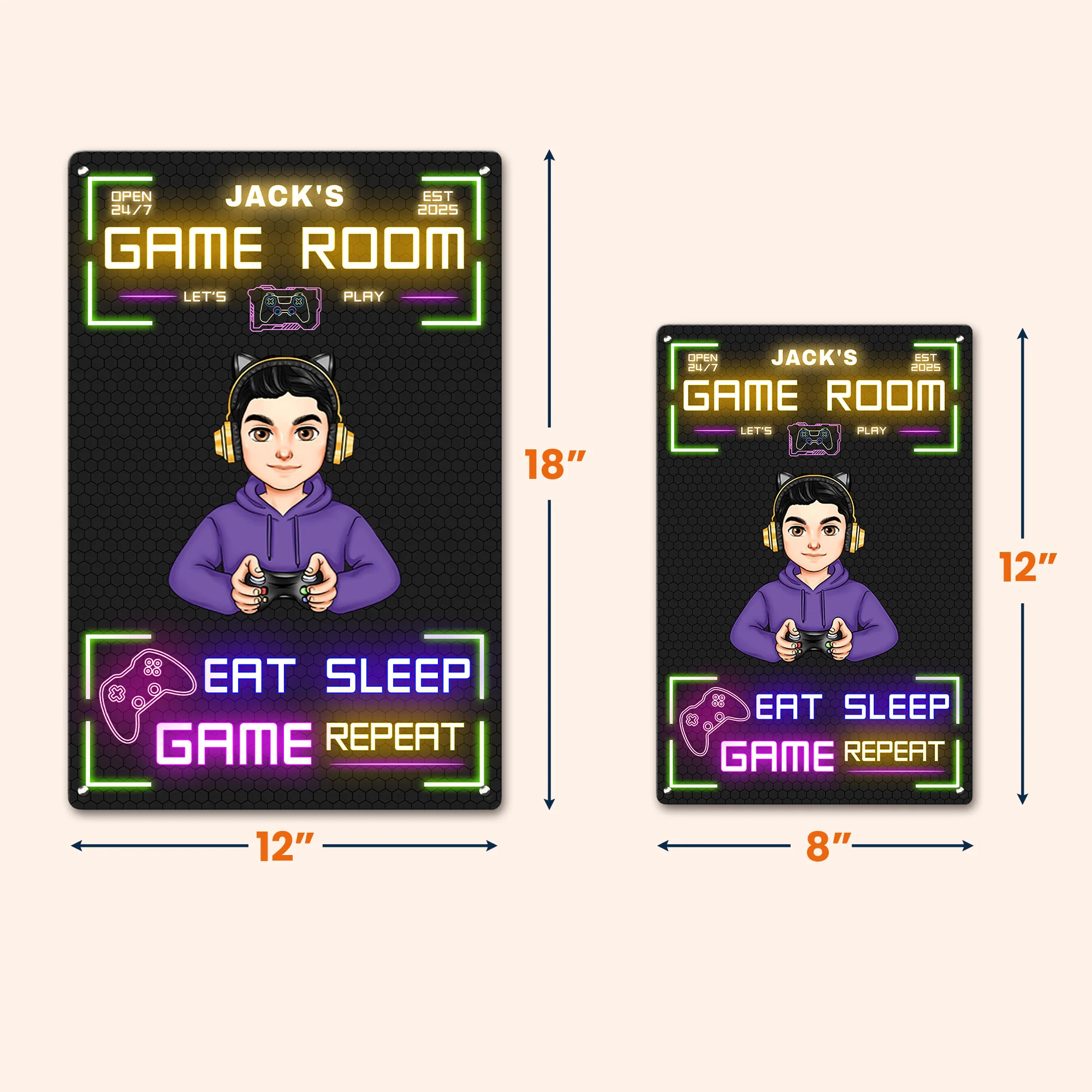 Game Room Decor - Personalized Metal Sign - Image 4