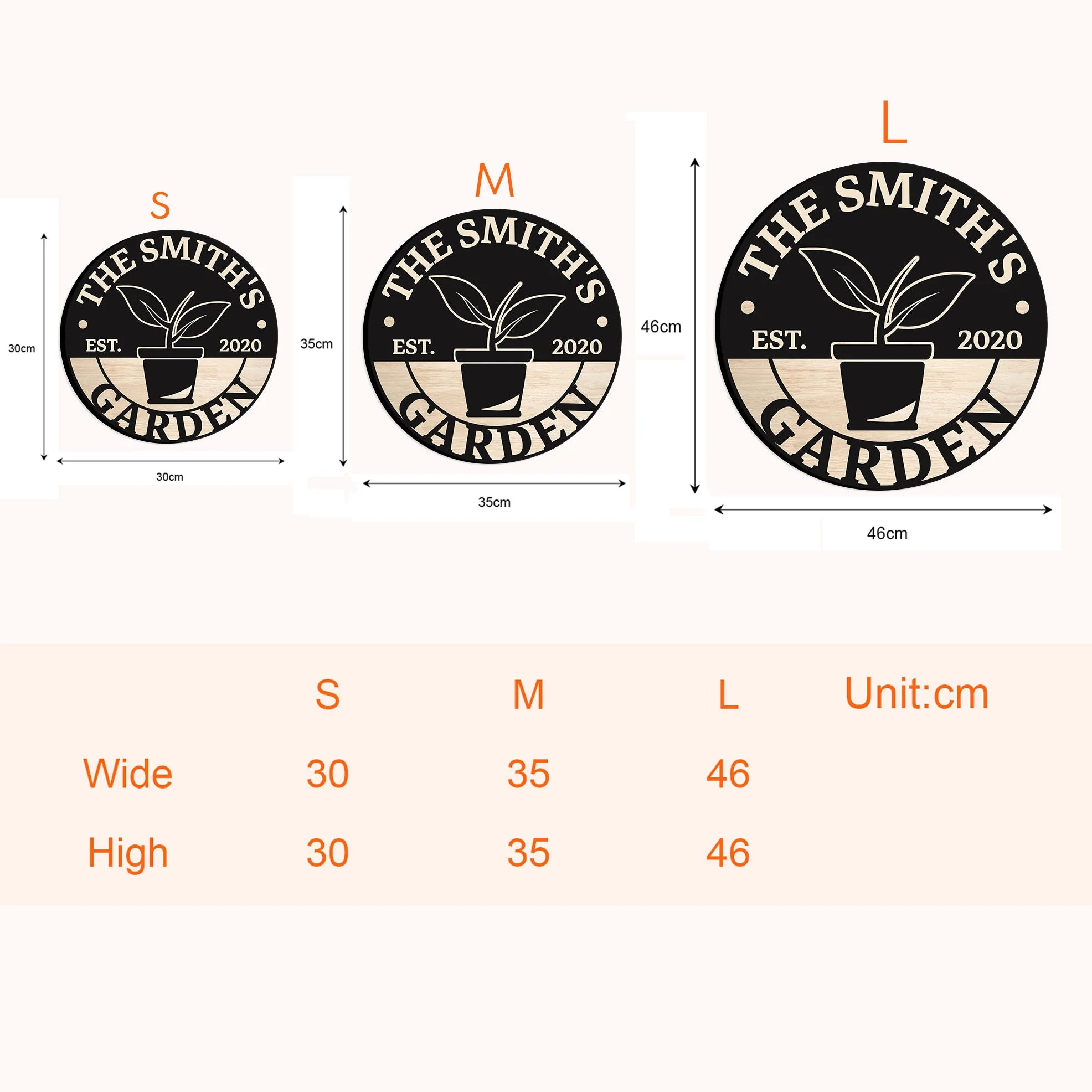 Garden Life - Personalized Round Wood Sign - Image 5