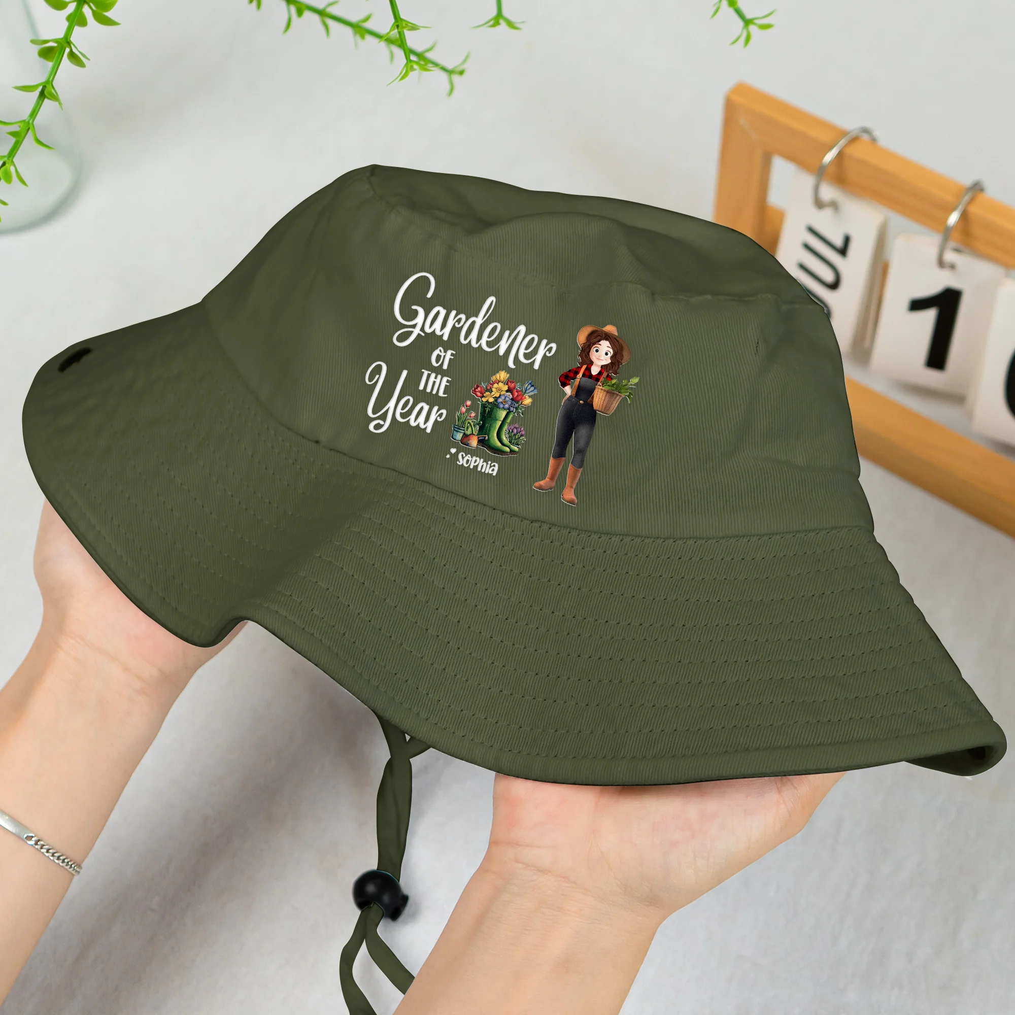 Gardener Of The Year Cartoon Version - Personalized Bucket Hat - Image 6
