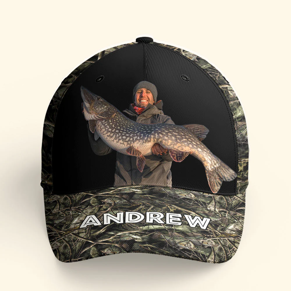 Gift For Fishing Lovers - Personalized Photo Classic Cap - Image 4