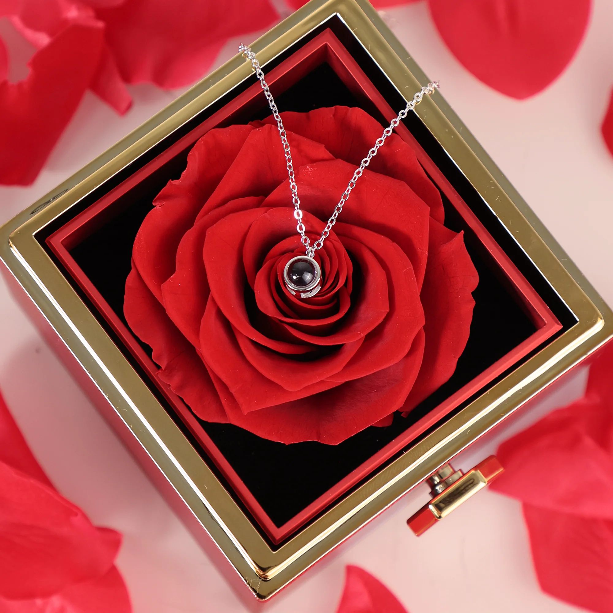 Gift For Mom Grandma Aunt - Personalized Photo Projection Necklace - Image 2