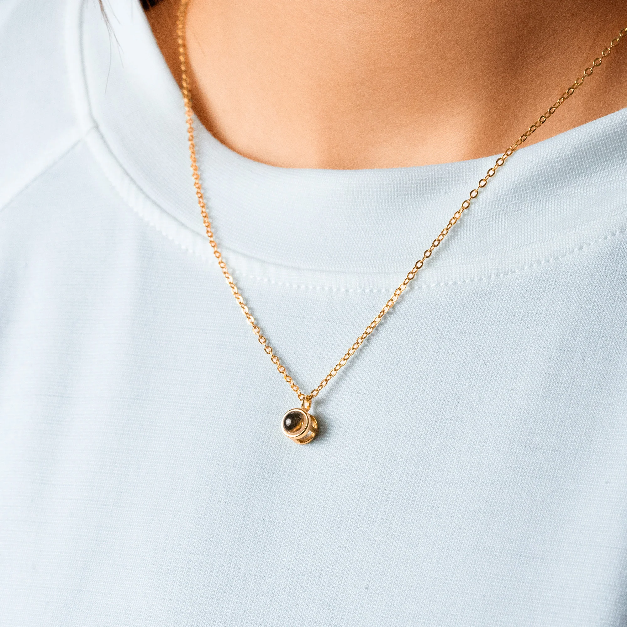 Gift For Mom Grandma Aunt - Personalized Photo Projection Necklace - Image 6