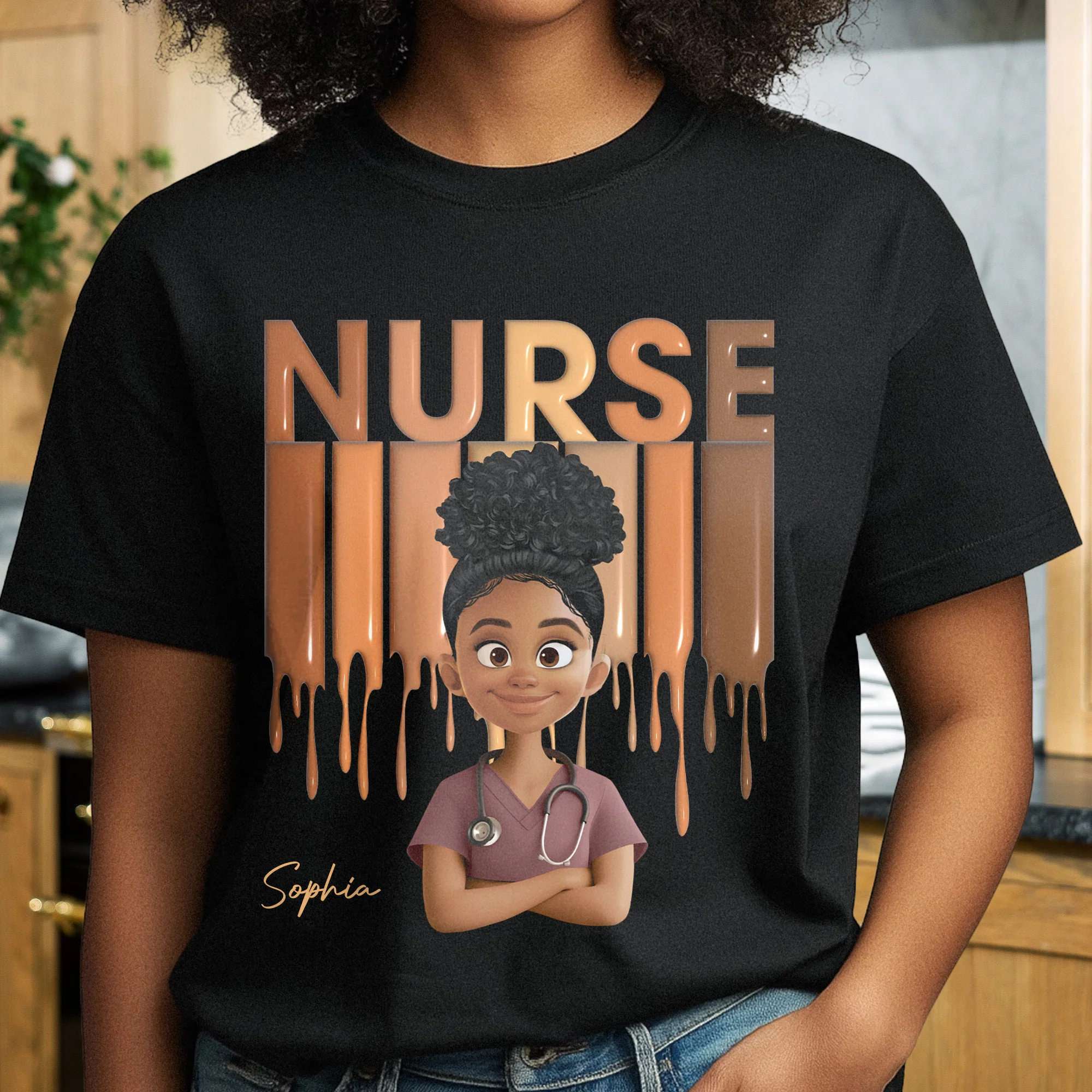 Gift For Nurse - Nurse Life Healthcare Worker Custom Title - Personalized Shirt - Image 4