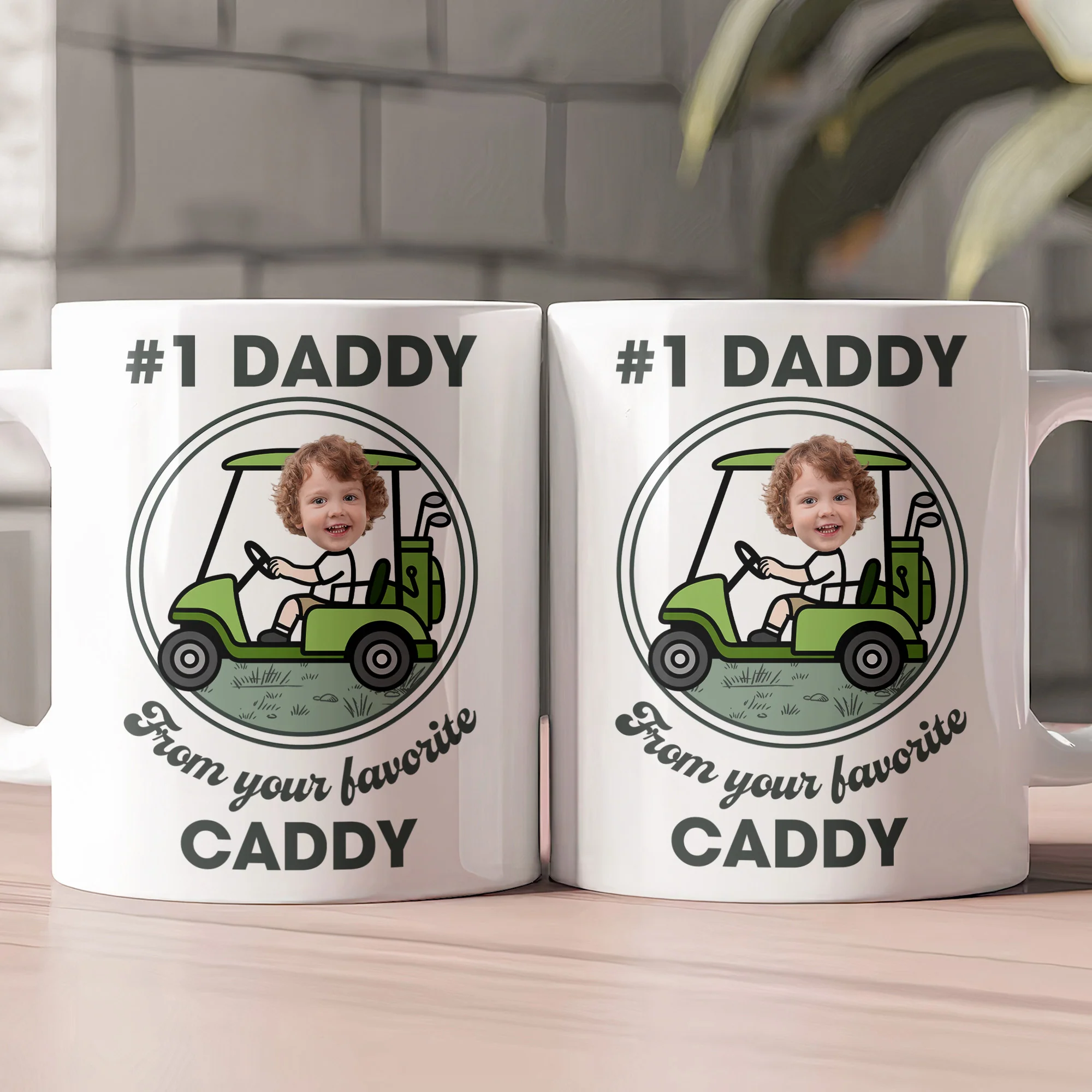 Gift From Your Favorite Caddies For #1 Golf Dad, Grandpa - Personalized Mug - Image 2