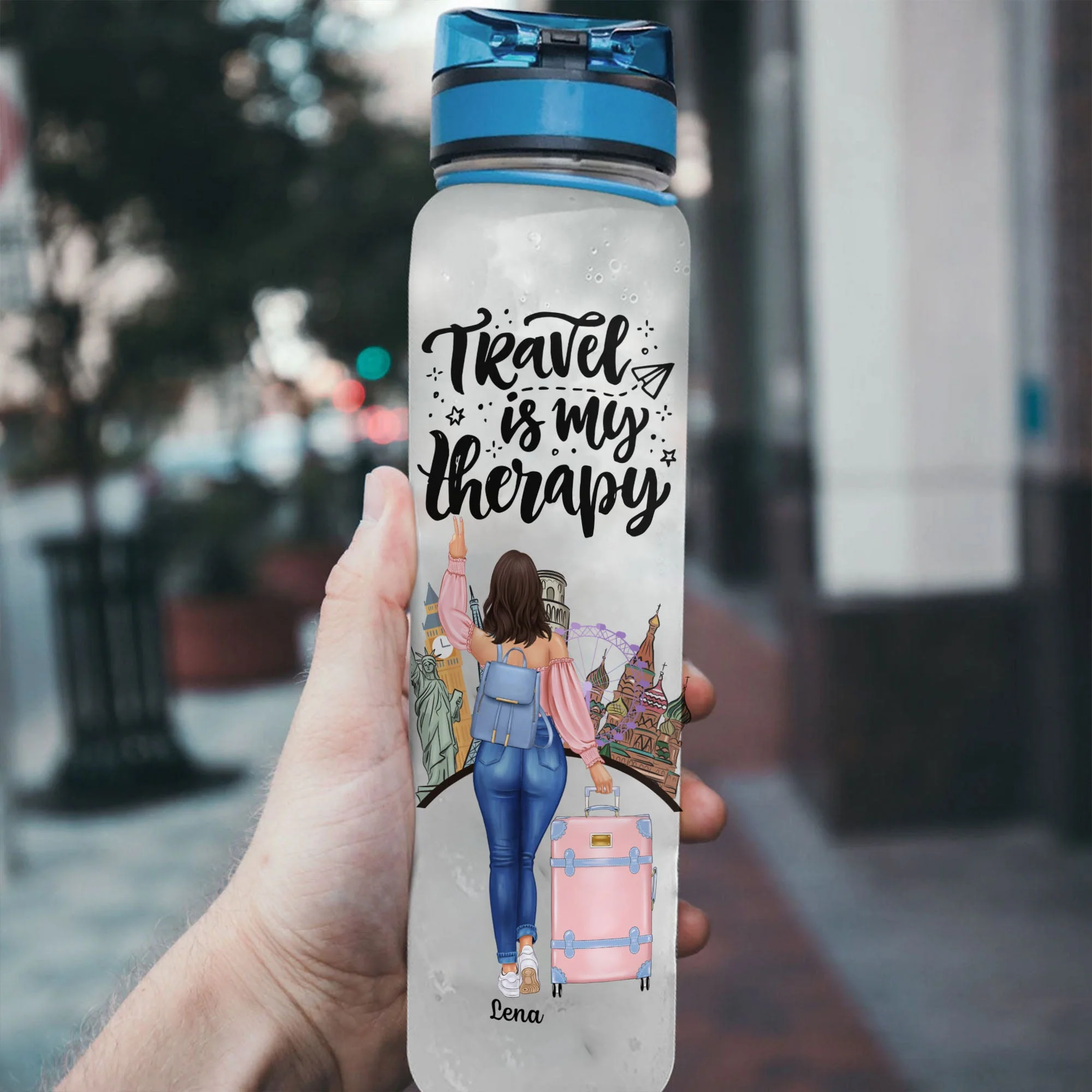 Girl Trip - Personalized Water Bottle With Time Marker - Gift For Her, Road Trip Crew, Travel Buddies, Trippin', Campin' - Image 3