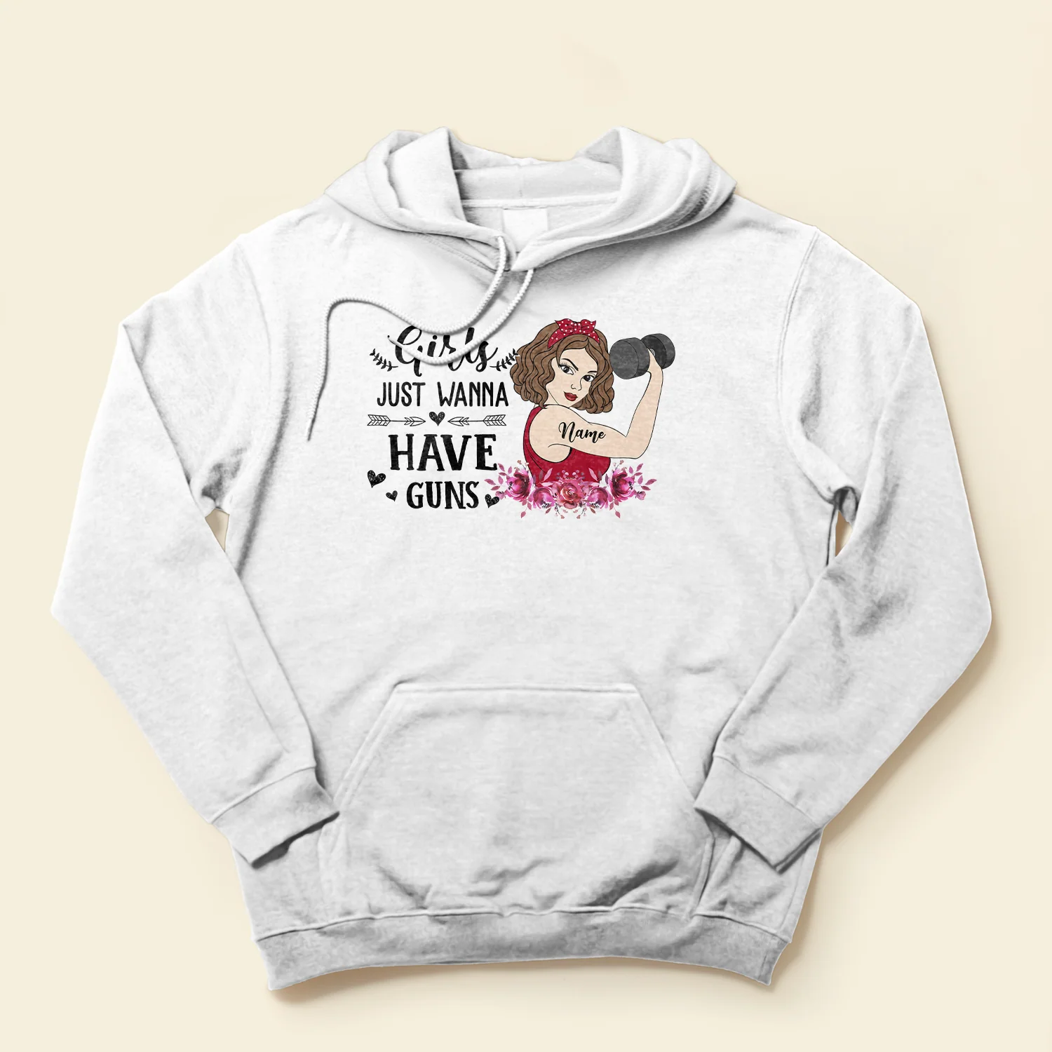 Girls Just Wanna Have Guns - Personalized Shirt - Birthday Gift For Gymer - Lady Lifting - Image 4