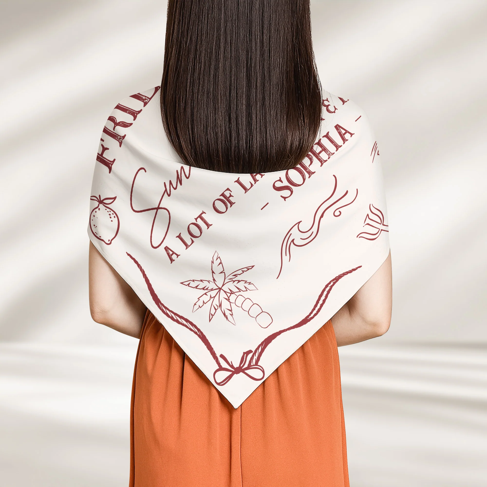 Girls Trip, Besties Trip - Summer Vacation, Bandanas, Scarves Wedding Bachelorette Party - Personalized Scarf - Image 5