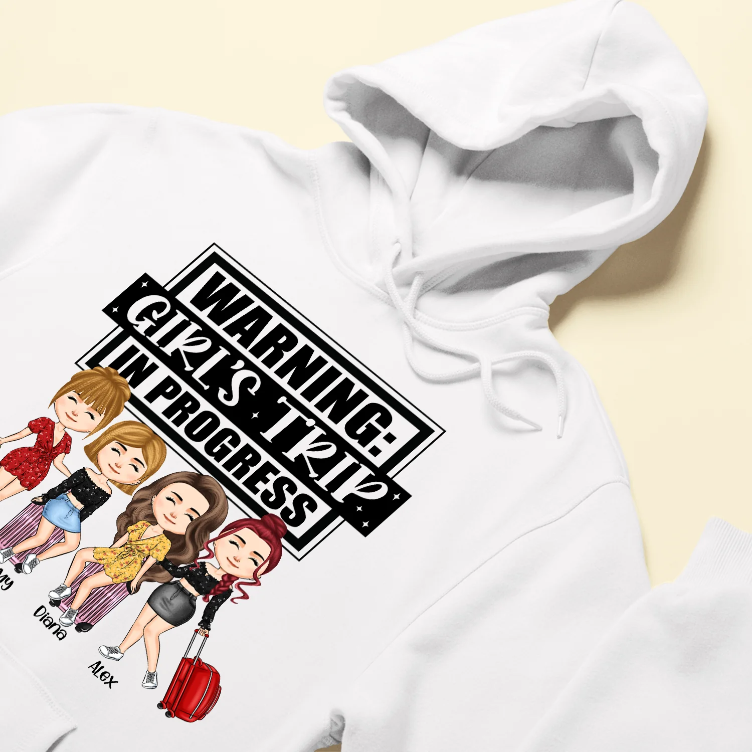 Girl's Trip In Progress - Personalized Shirt - Vacation Gift For BFF, Girl Crew, Bestie, Friend Group, Trippin' - Image 6