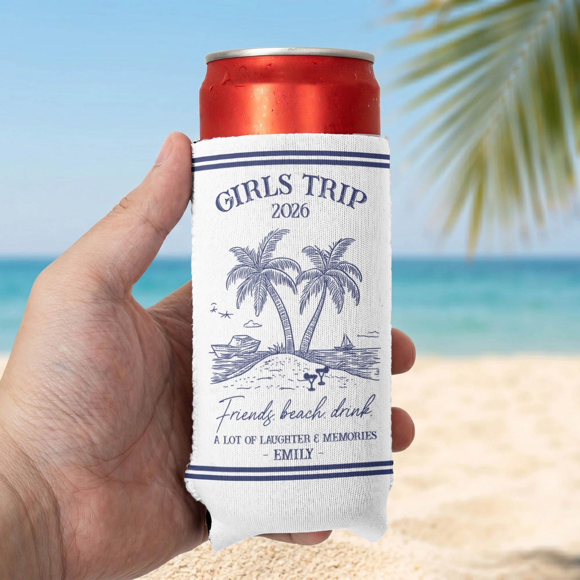 Girls Trip Summer Time - Personalized Can Cooler - Image 6