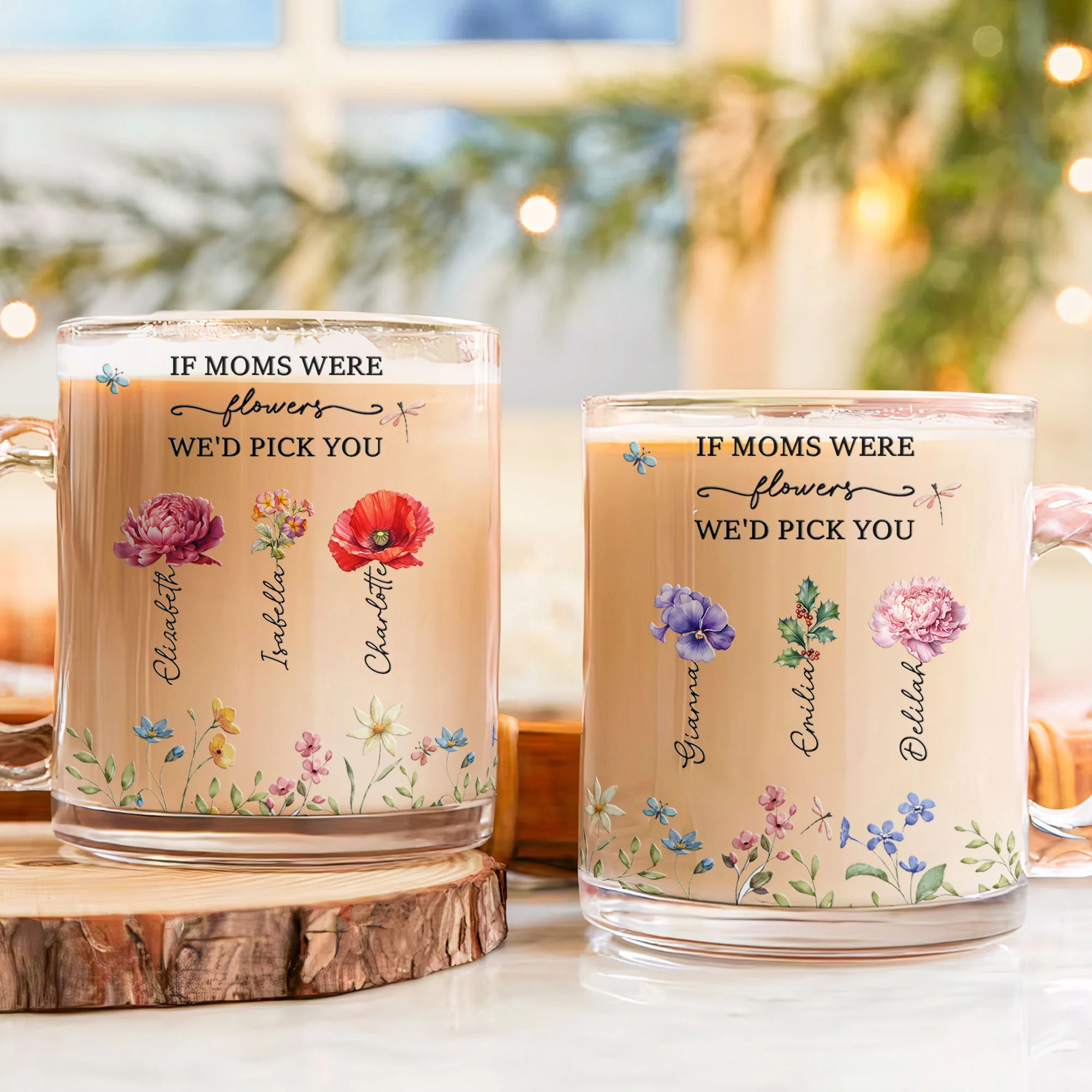 Glass Mug Gift For Mom Grandma Daughter Sister Friend - Personalized Glass Mug - Image 2